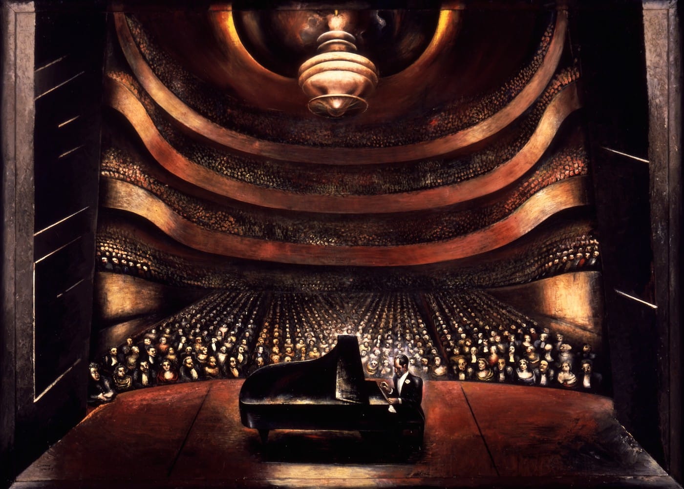 David Alfaro Siqueiros, "George Gershwin in a Concert Hall" (1936), oil on canvas, Harry Ransom Center, the University of Texas at Austin (© VEGAP, Madrid, 2016)