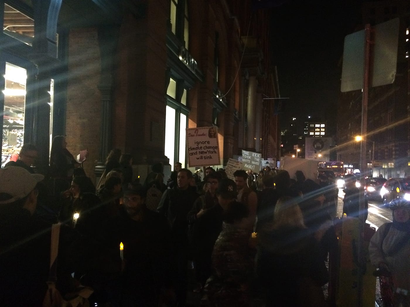 #DearIvanka protestors outside the Puck Building