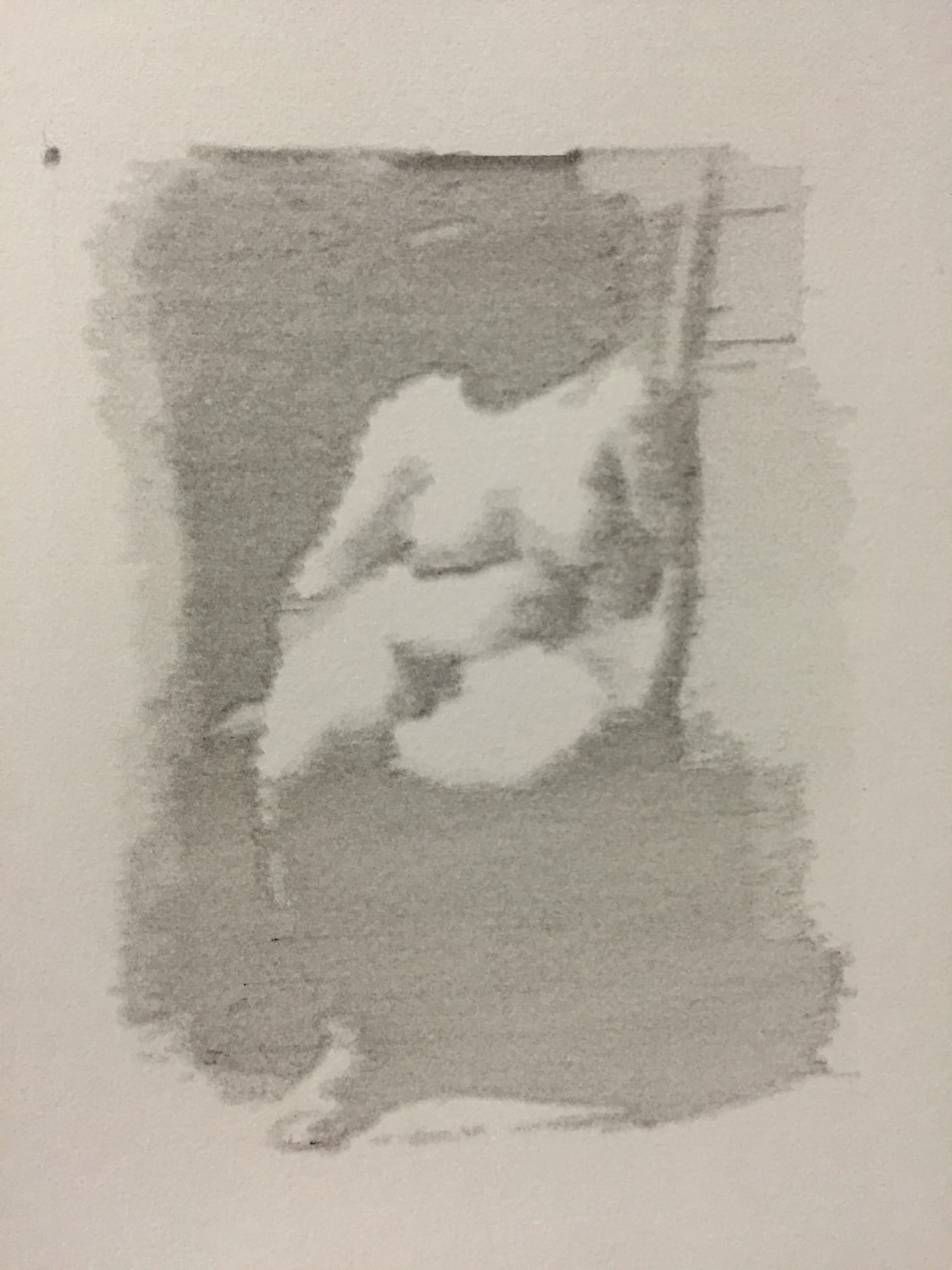 Drawing created by the machine in 'Fernando Orellana: His Study of Life' (courtesy PAFA)