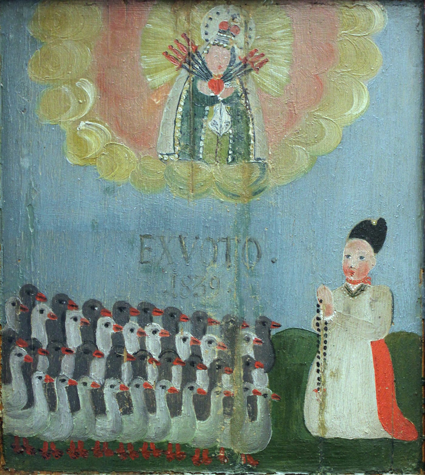 Ex voto from lower Bavaria to Mary for the protection of geese (1839) (via Germanisches Nationalmuseum/Wikimedia)