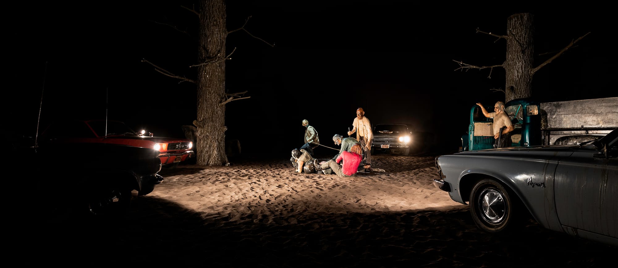 Kienholz: Five Car Stud View of the exhibition curated by Germano Celant 19 May– 31 December 2016 Fondazione Prada, Milan Photo Delfino Sisto Legnani Studio Courtesy Fondazione Prada Edward Kienholz Five Car Stud, 1969–72