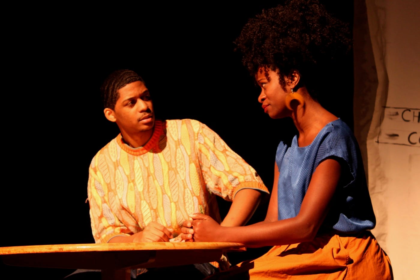 A moment of reckoning between the characters Mona and Basil