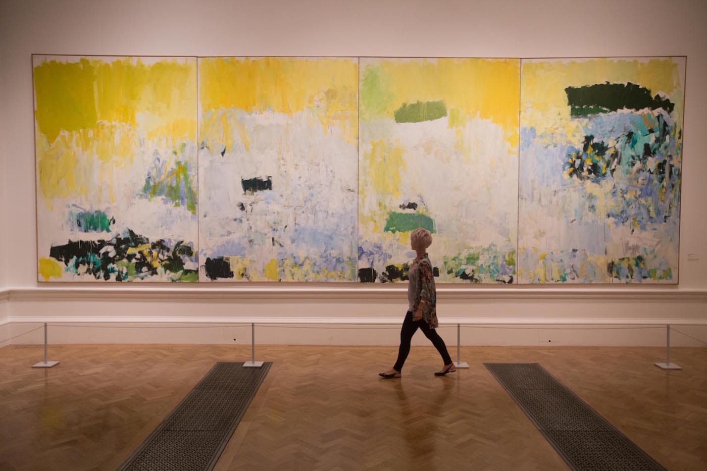 Joan Mitchell, "Salut Tom" (1979), in the Abstract Expressionism exhibition at the Royal Academy of Arts,&nbsp;work on loan from a Private collection (© The Estate of Joan Mitchell; photo © David Parry)