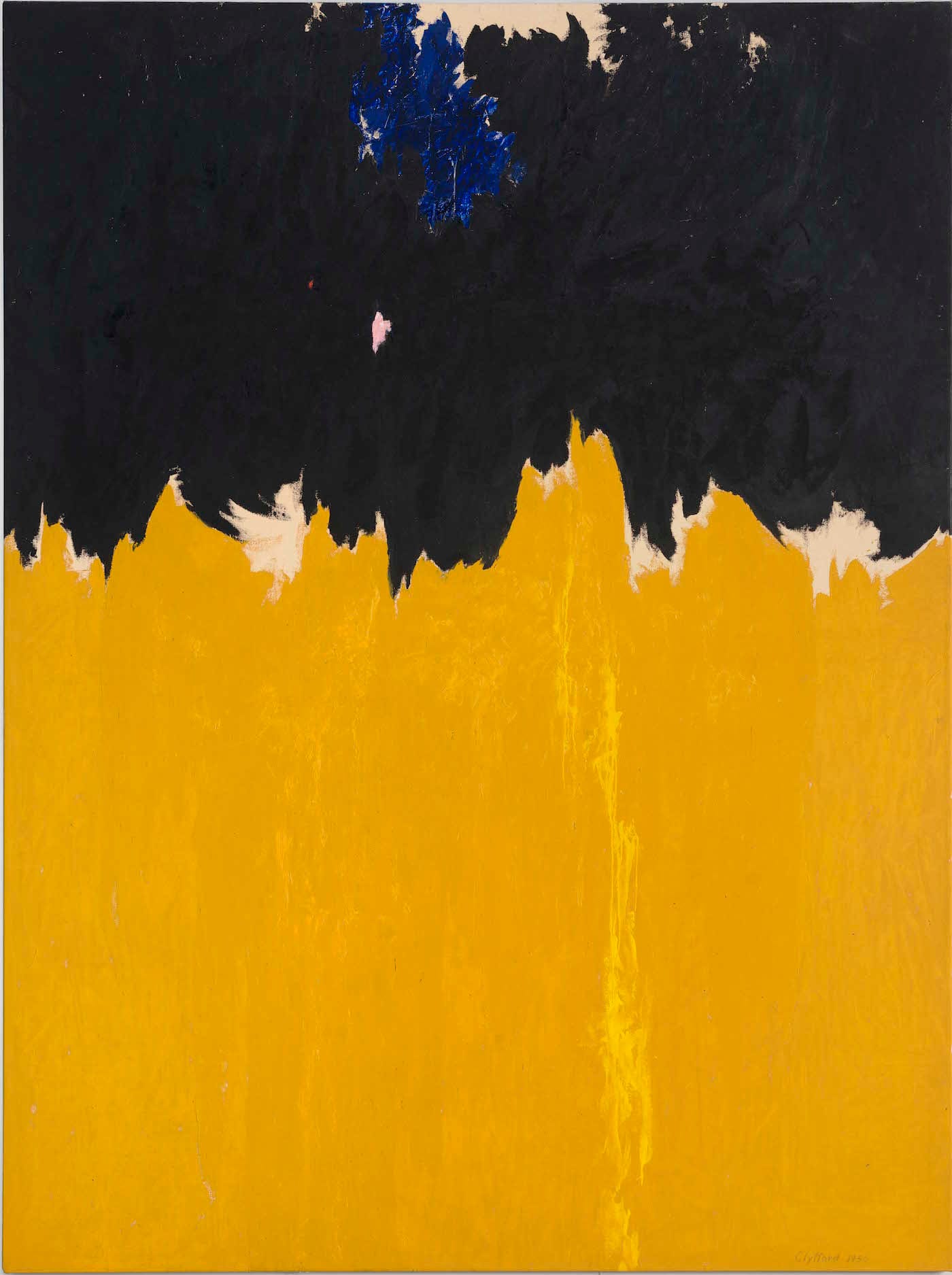Clyfford Still, "PH-950" (1950), oil on canvas, 233.7 x 177.8 cm., Clyfford Still Museum, Denver (© City and County of Denver / DACS 2016; photo courtesy the Clyfford Still Museum, Denver, CO)