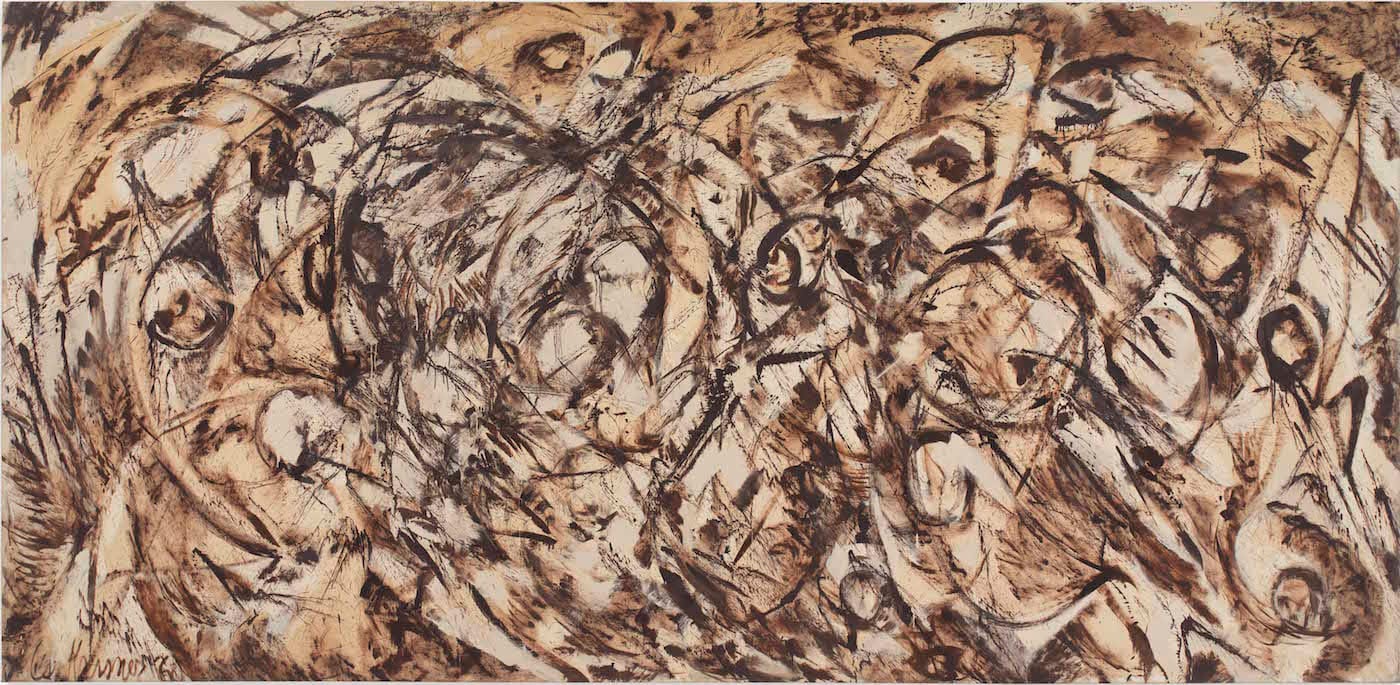 Lee Krasner, "The Eye Is the First Circle" (1960), oil on canvas, 235.6 x 487.4 cm, private collection (courtesy Robert Miller Gallery, New York)