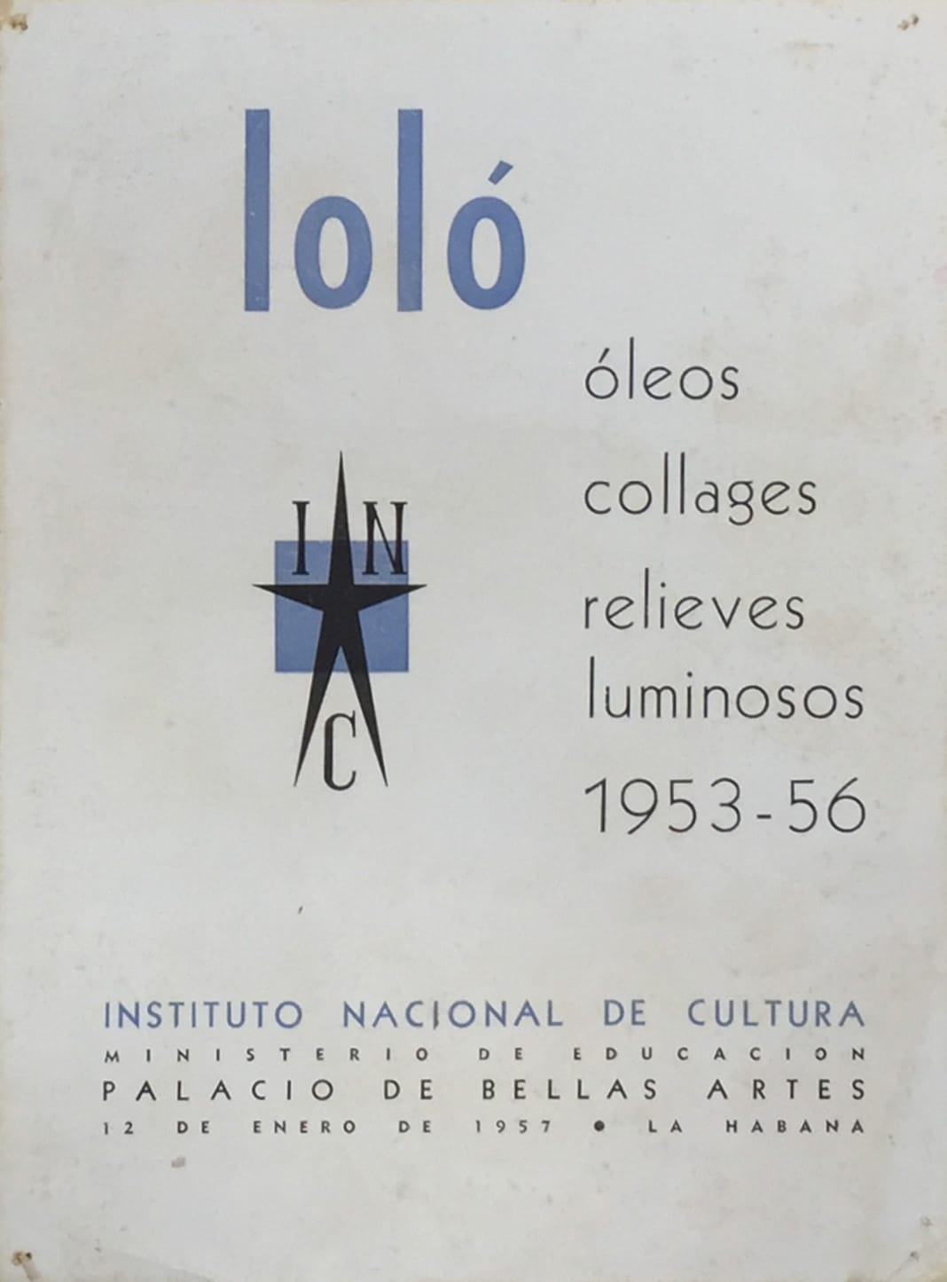 Exhibition brochure for (archival document scanned by the author)