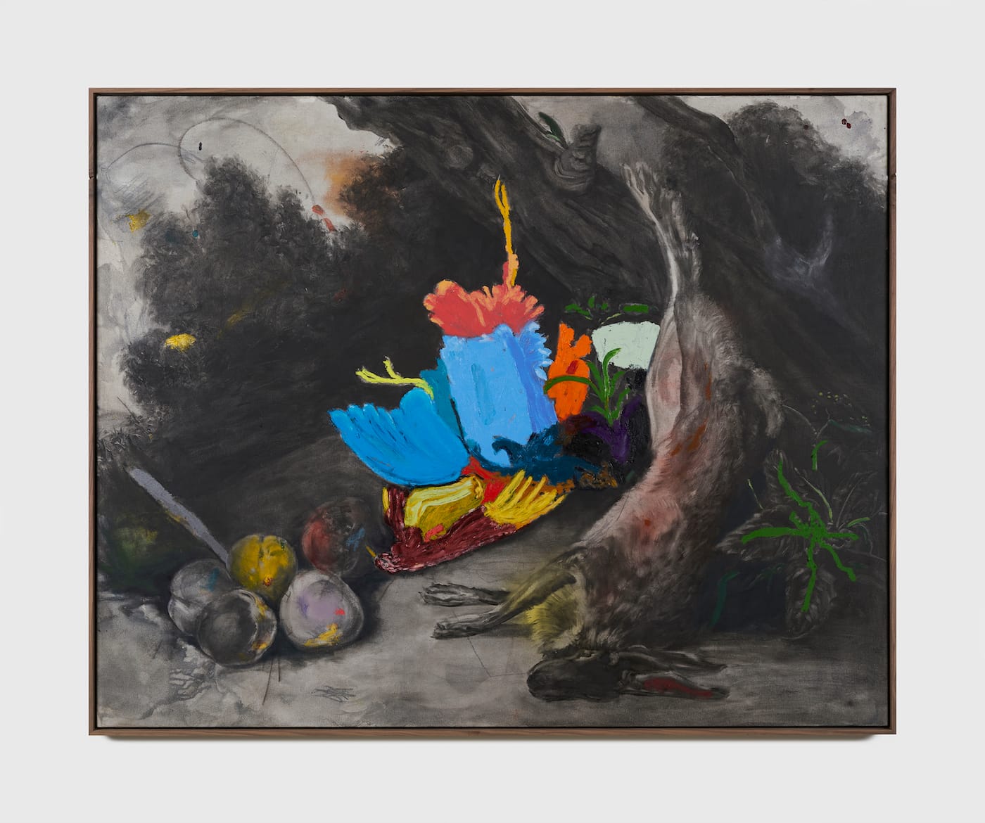 Marc Horowitz, "The quietest place on earth" (2016), oil, oil stick, watercolor, liquid vinyl, charcoal on canvas in artist's frame, 154.9 x 124.5cm