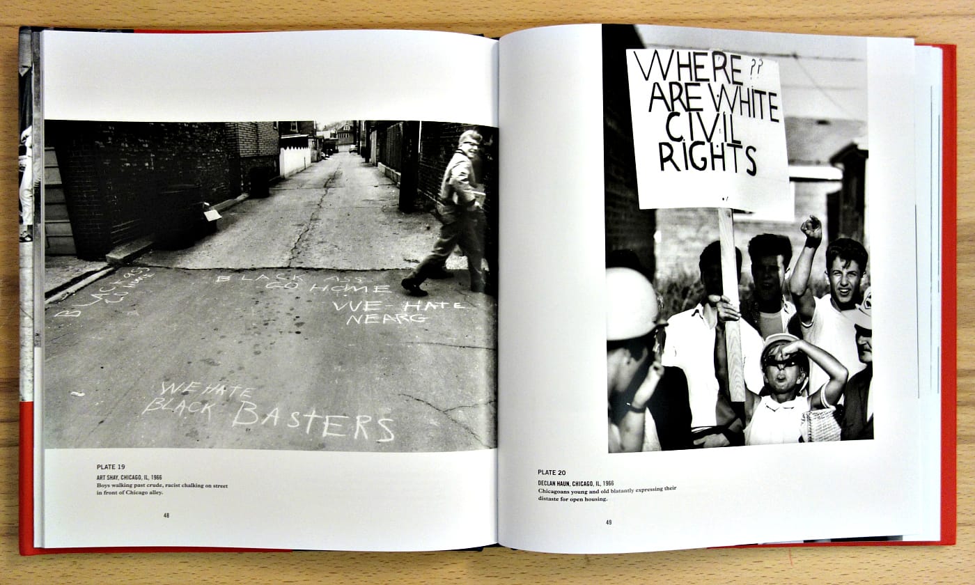 Pages from North of Dixie: Civil Rights Photography Beyond the South (photo of the book for Hyperallergic)
