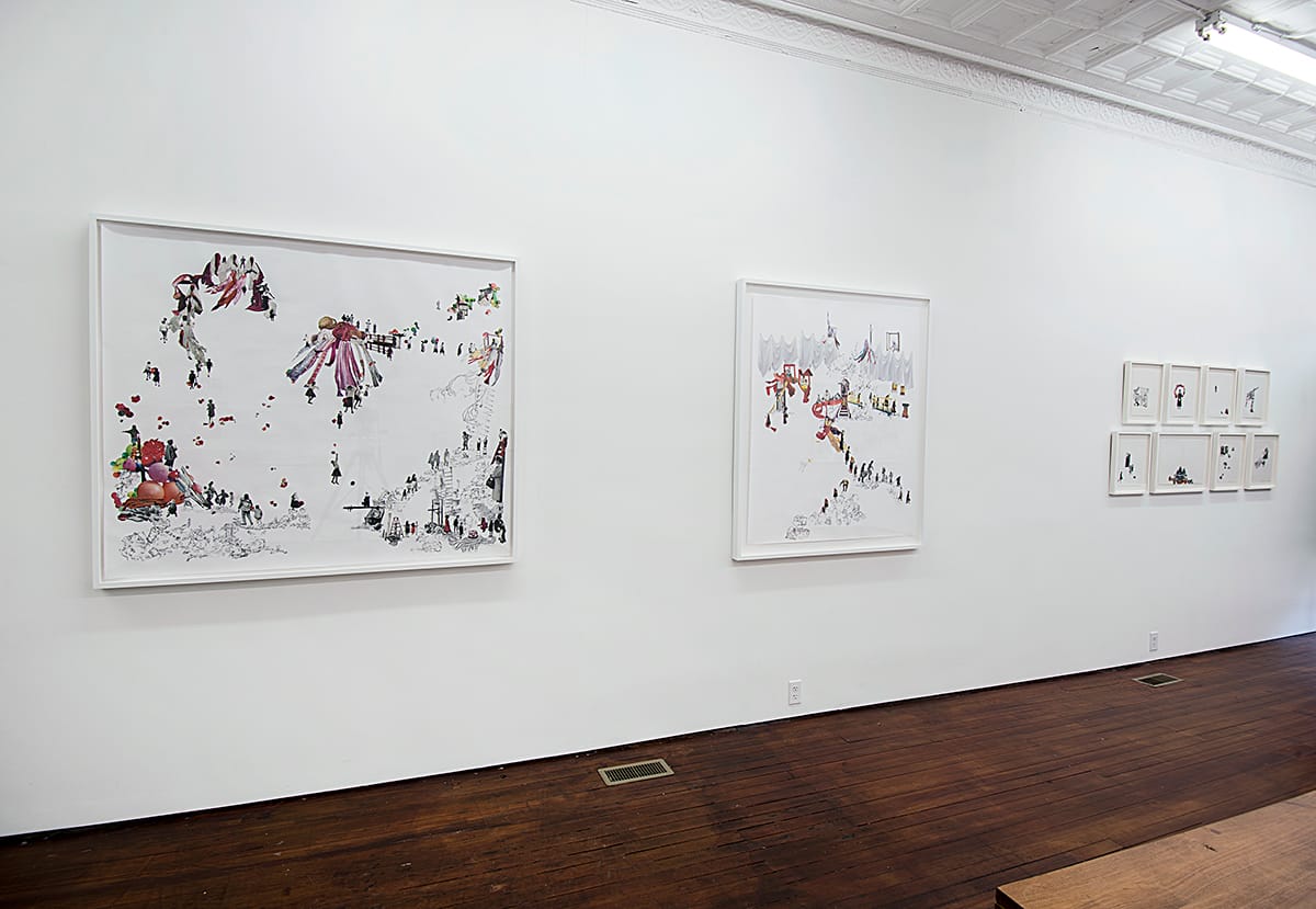 Installation view of Rachel Farbiarz: A Different Country at G Fine Art (photo by Lee Stalsworth)