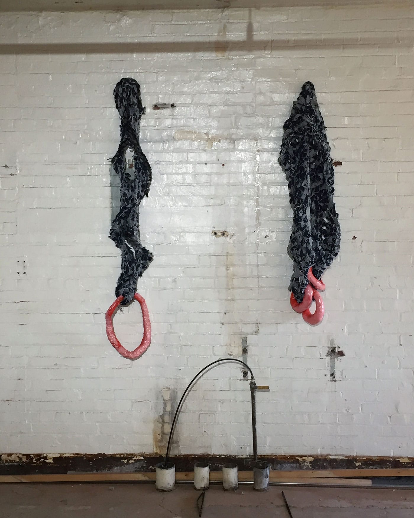 On view in Re:Re:Re:Re:Re: / RE:GROUP: Sessa Englund, "Constraint" and "Relax" (both 2016)