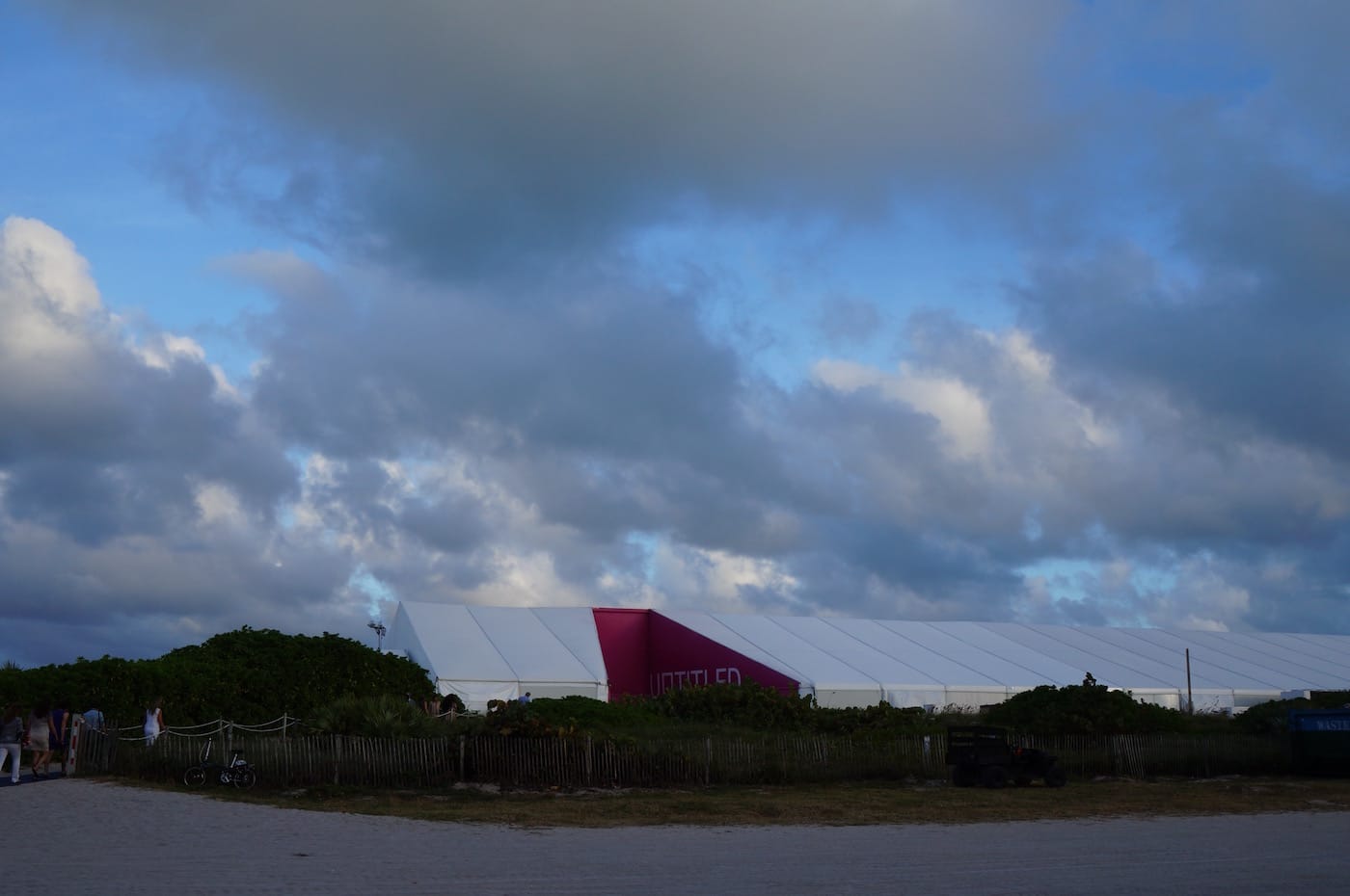 Untitled's tent on the beach (all photos by the author for Hyperallergic)