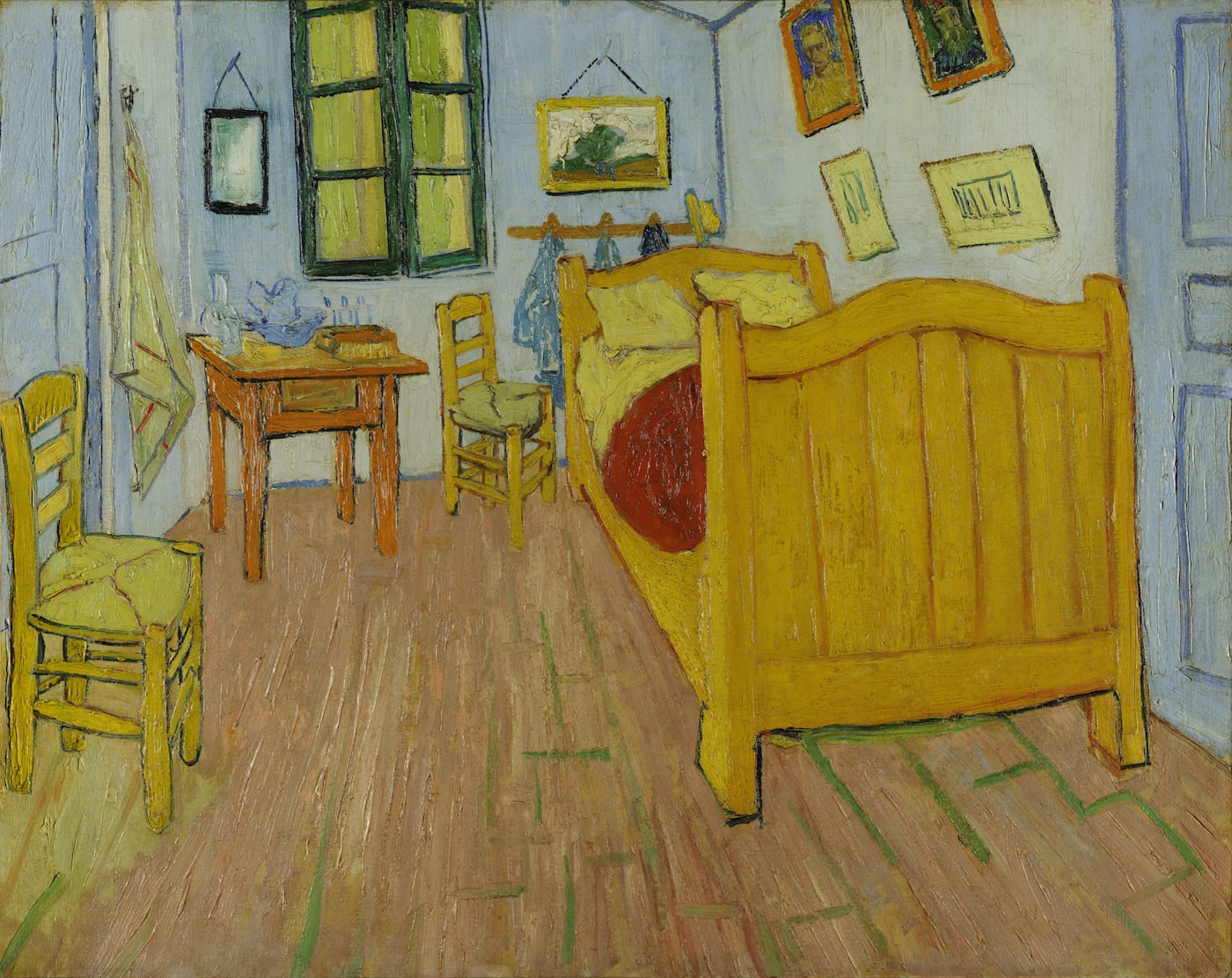 Vincent van Gogh, "Bedroom in Arles" (1888) (image via Wikipedia)
