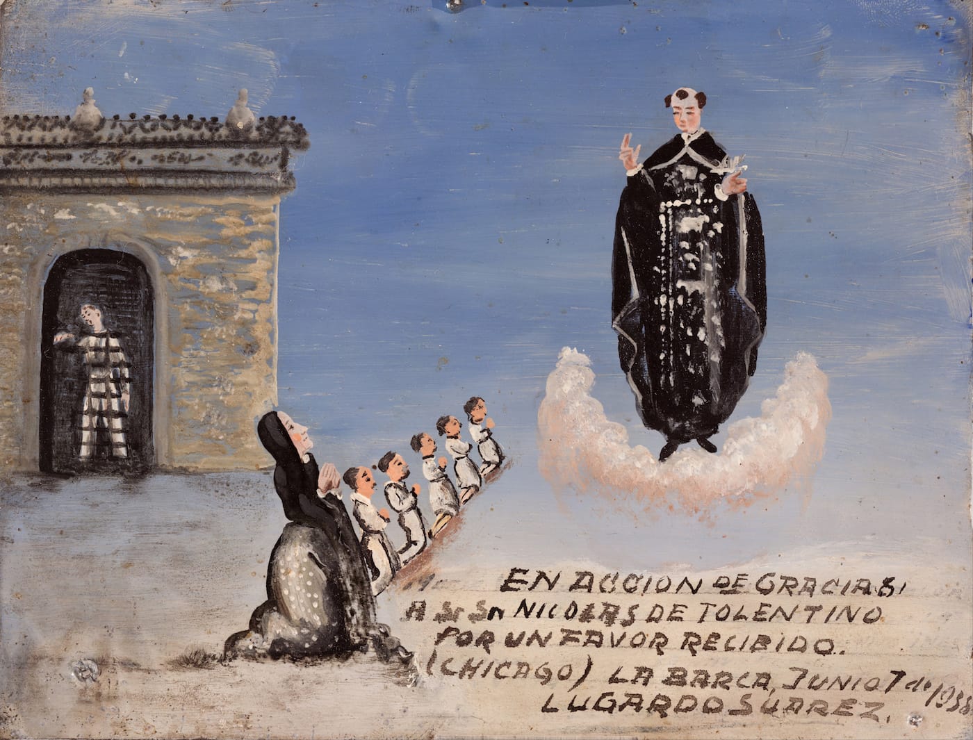 Votive offering from 1938 dedicated to San Nicolás de Tolentino (via Museo Frida Kahlo/Wikimedia)