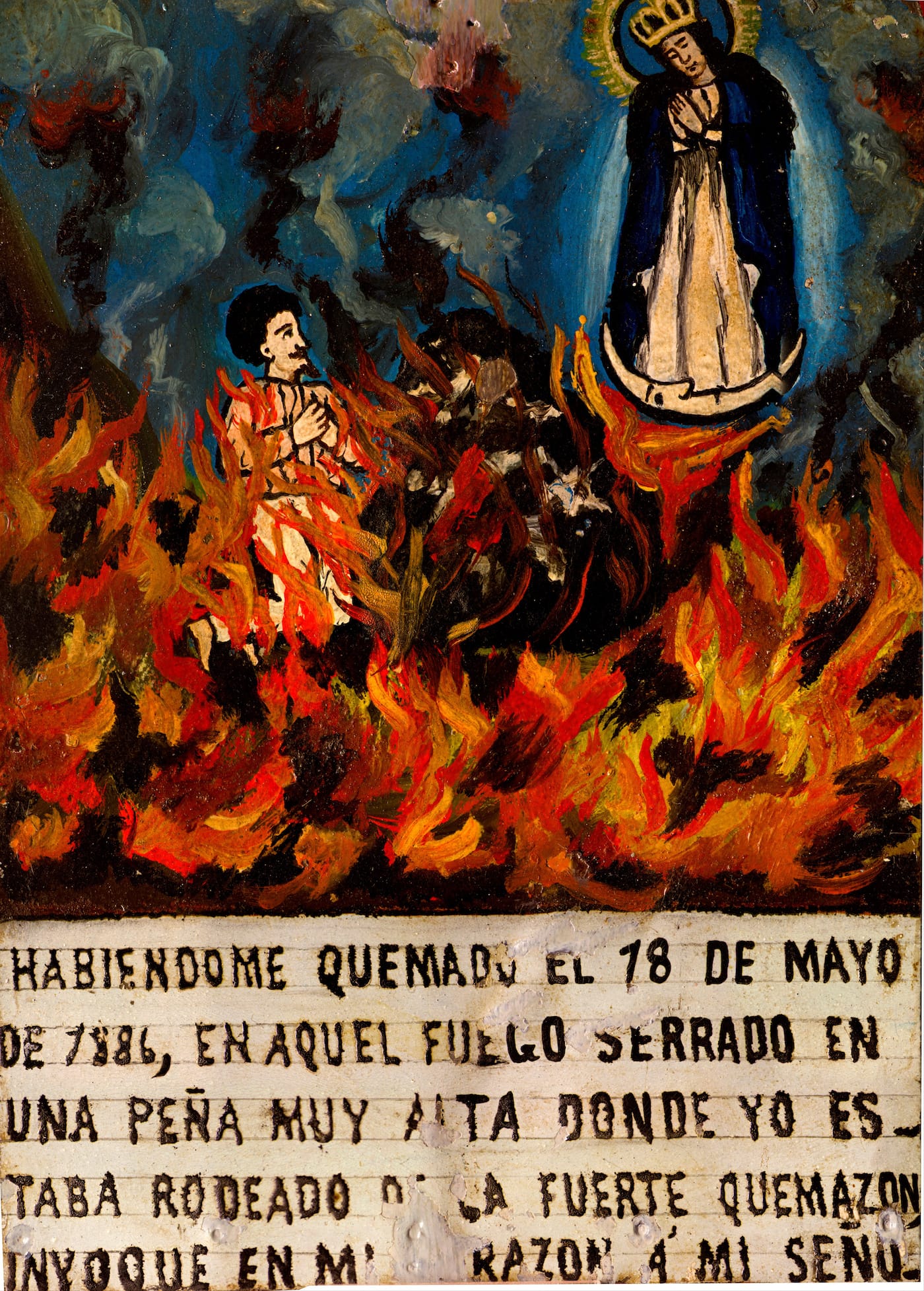 Votive offering from 1886 dedicated to Our Lady of Solitude (via Museo Frida Kahlo/Wikimedia)