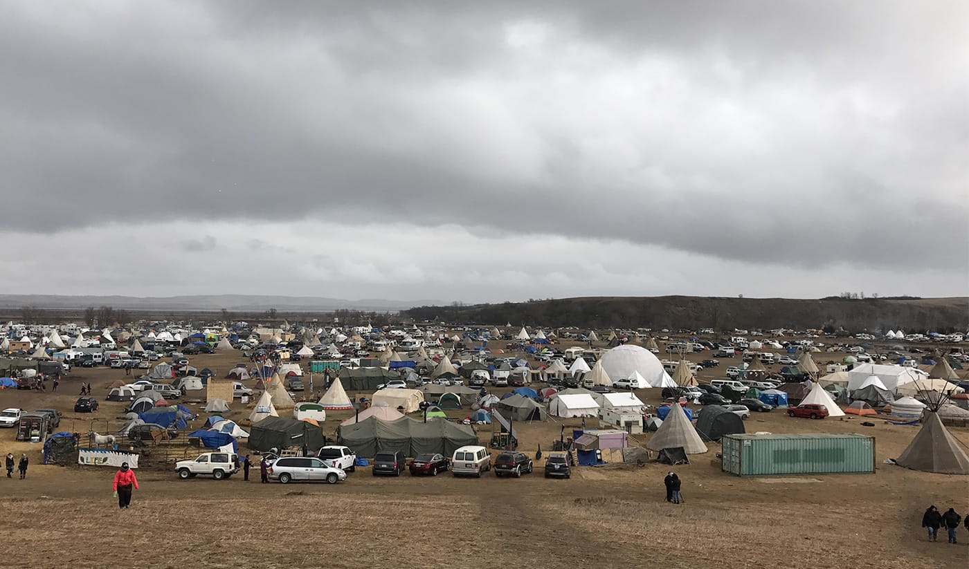 A view of the Oceti Sakowin Camp at Standing Rock, North Dakota