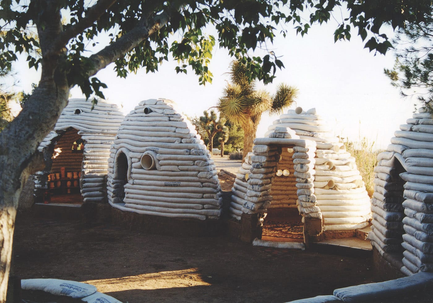 Nader Khalili, Sandbag Shelter (1995) (courtesy of the California Institute of Earth Art and Architecture)