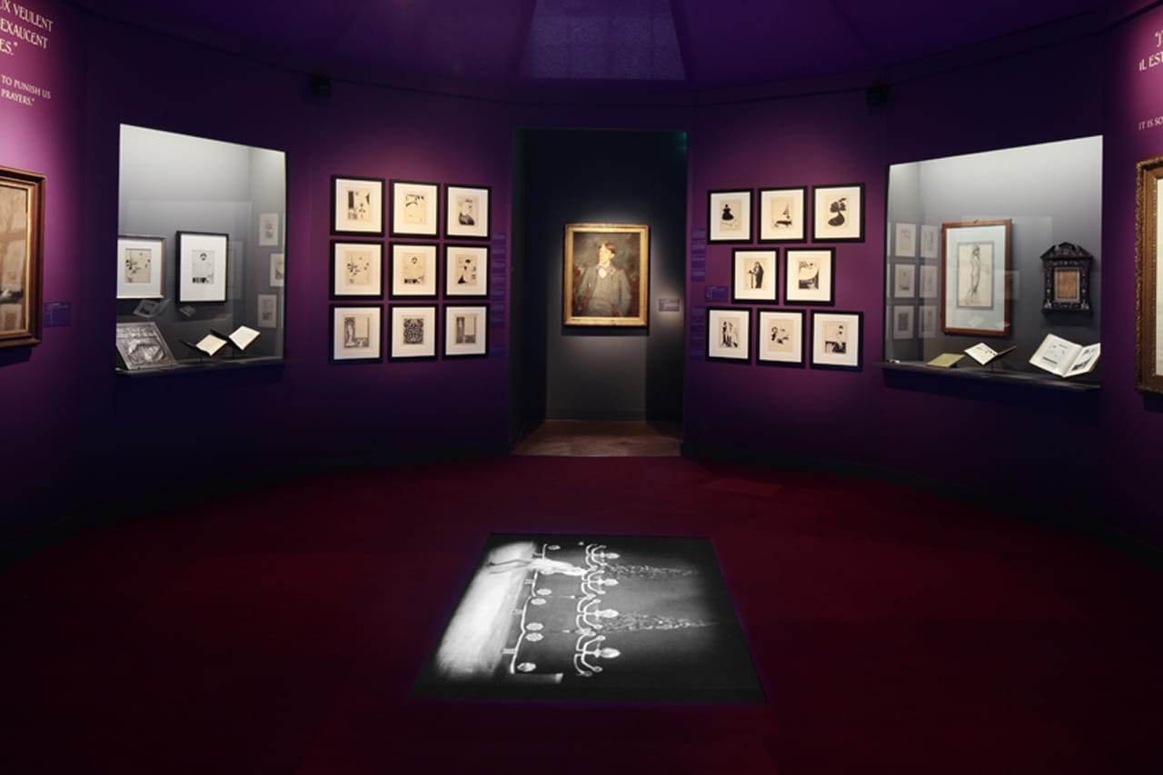 Installation view of Oscar Wilde: Insolence Incarnate at Petit Palais (courtesy Petit Palais, © Benoit Fougeirol)