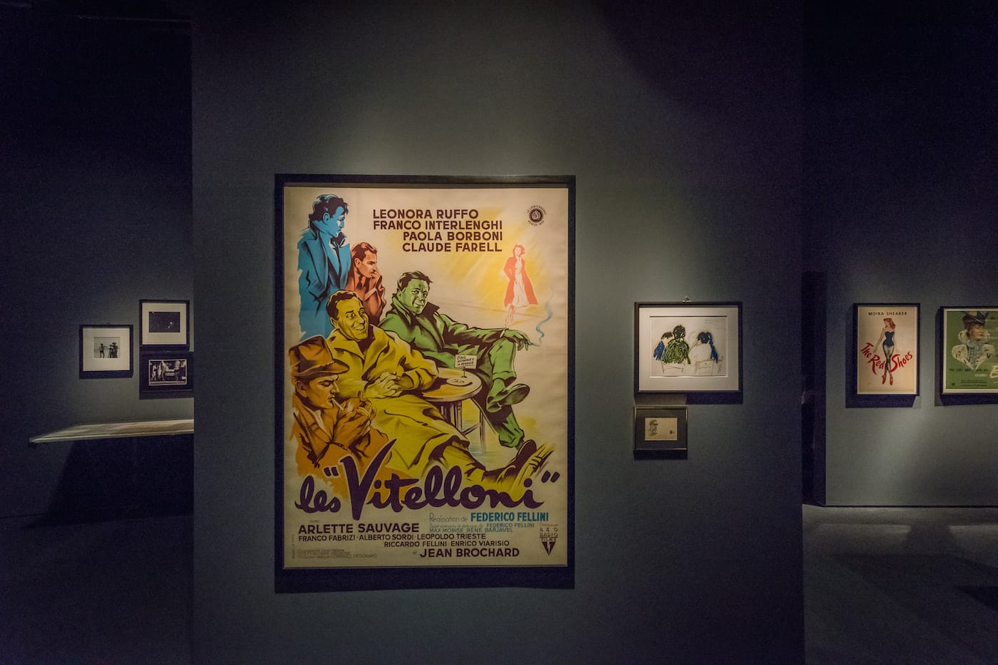 Movie posters from Martin Scorsese’s personal collection, including <em/>I Vitelloni, <em>The Red Shoes</em>, and <em>The Life and Death of Colonel Blimp</em>, appear in the Cinephile section of <em>Martin Scorsese</em> at the Museum of the Moving Image (photo by Thanassi Karageorgiou, courtesy the Museum of the Moving Image)