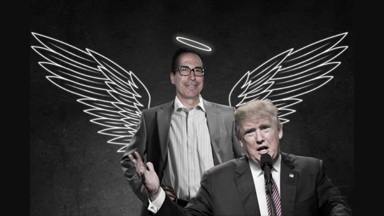 Image from the invite to a rally protesting Steven Mnuchin (via facebook)