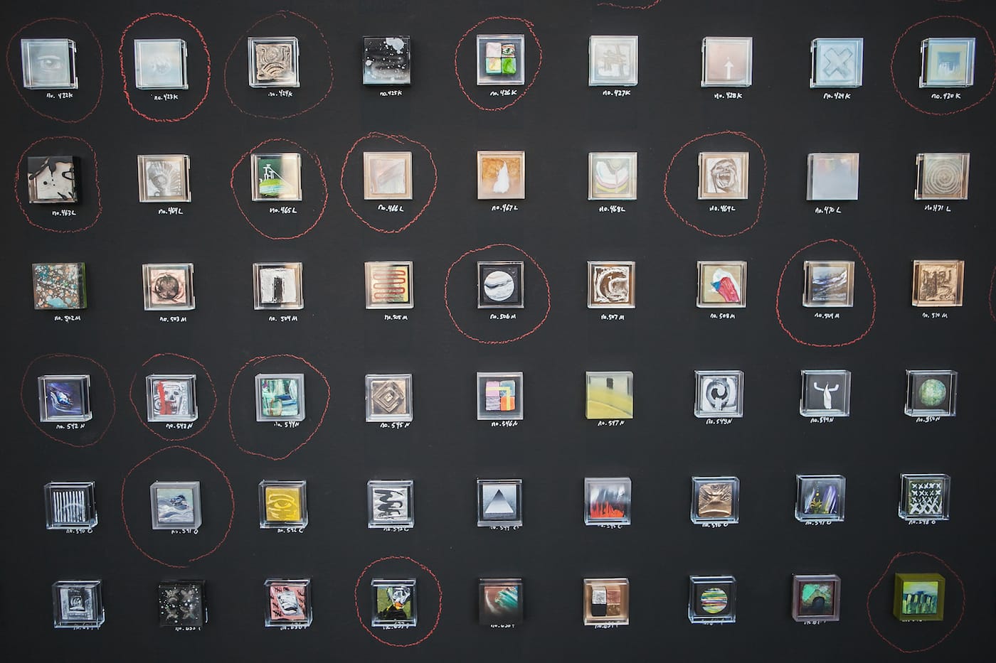 Detail of Jonathan Saiz's "The Database" (2016) (photo by Amanda Tipton)