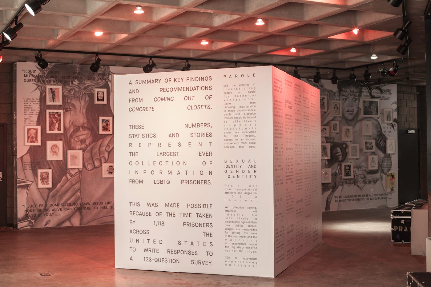 "On the Inside," installation view, sex box detail