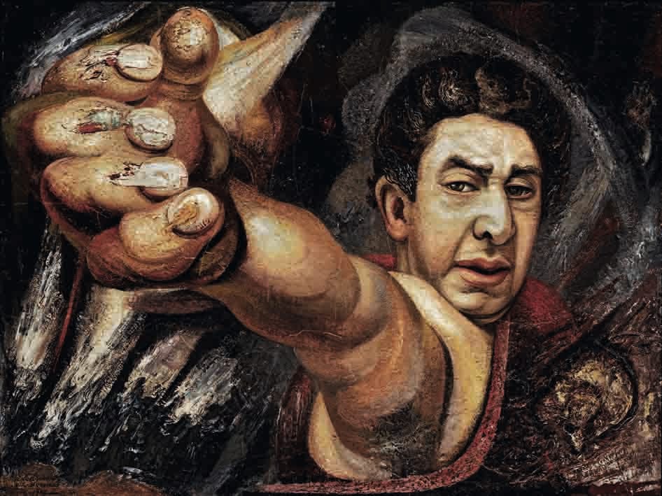 David Alfaro Siqueiros, "Autoportrait (Le Grand Colonel)" (1945), México, INBA, Museo Nacional de Arte Patrimoine culturel, 1982 (© INBA/Museo Nacional de Arte)