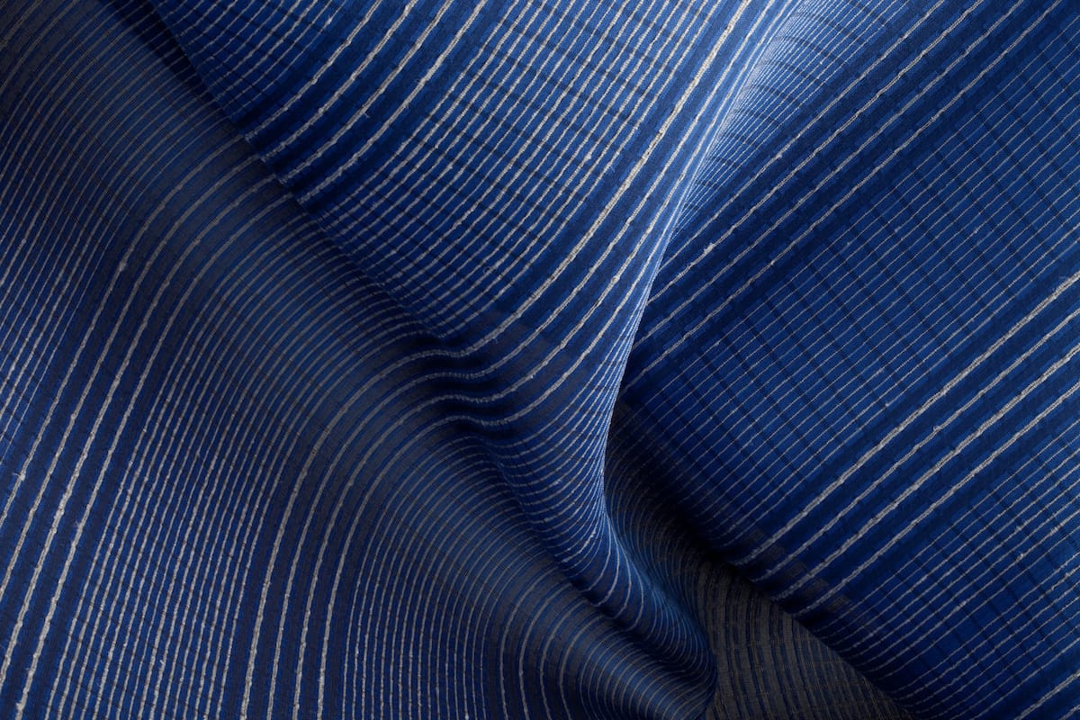 Textile, Suzushi Stripe (2009), designed by Reiko Sudo, manufactured by Nuno Corp., 100% silk (raw silk and kibiso)
