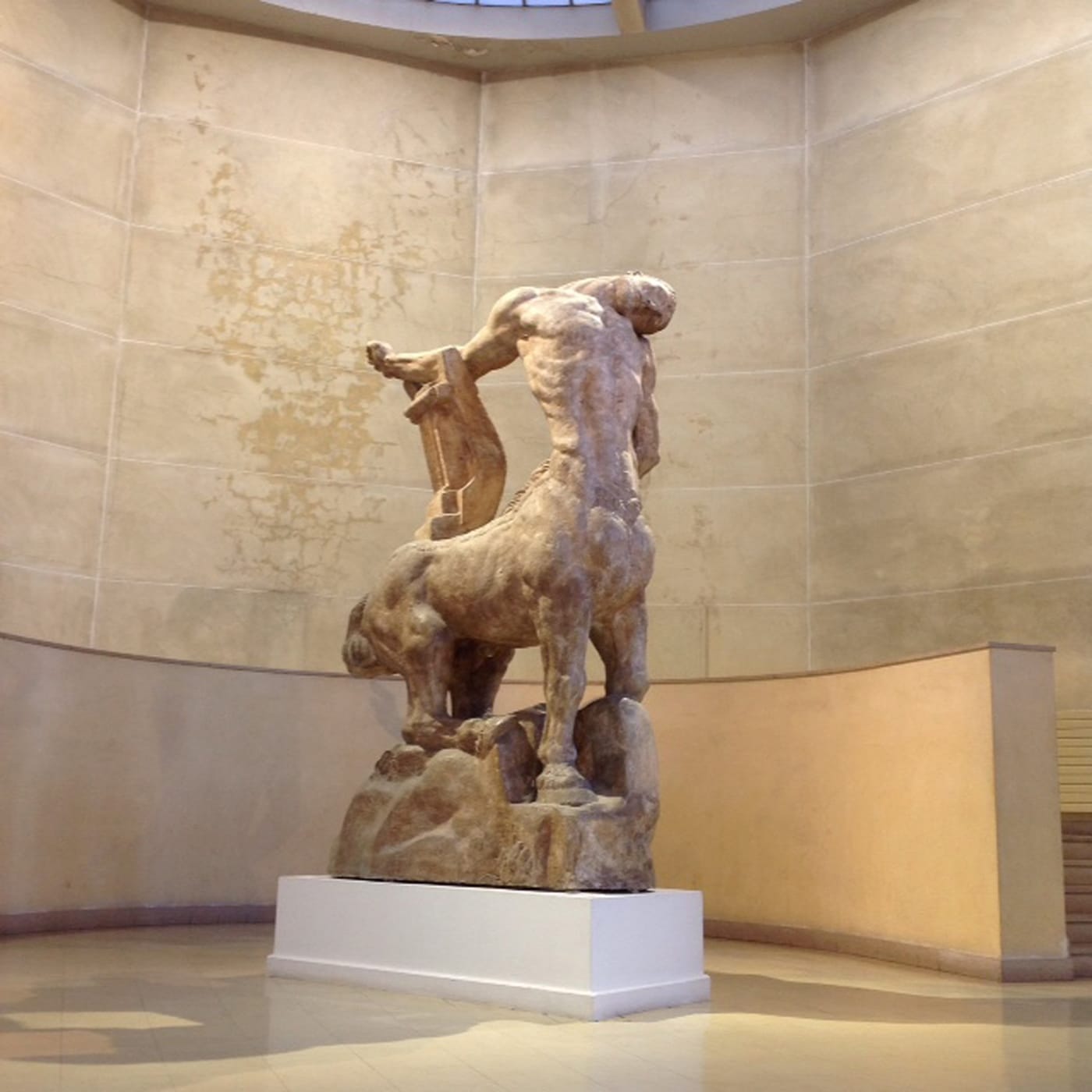 Antoine Bourdelle, "Dying Centaur" (1914) (photo by the author for Hyperallergic)