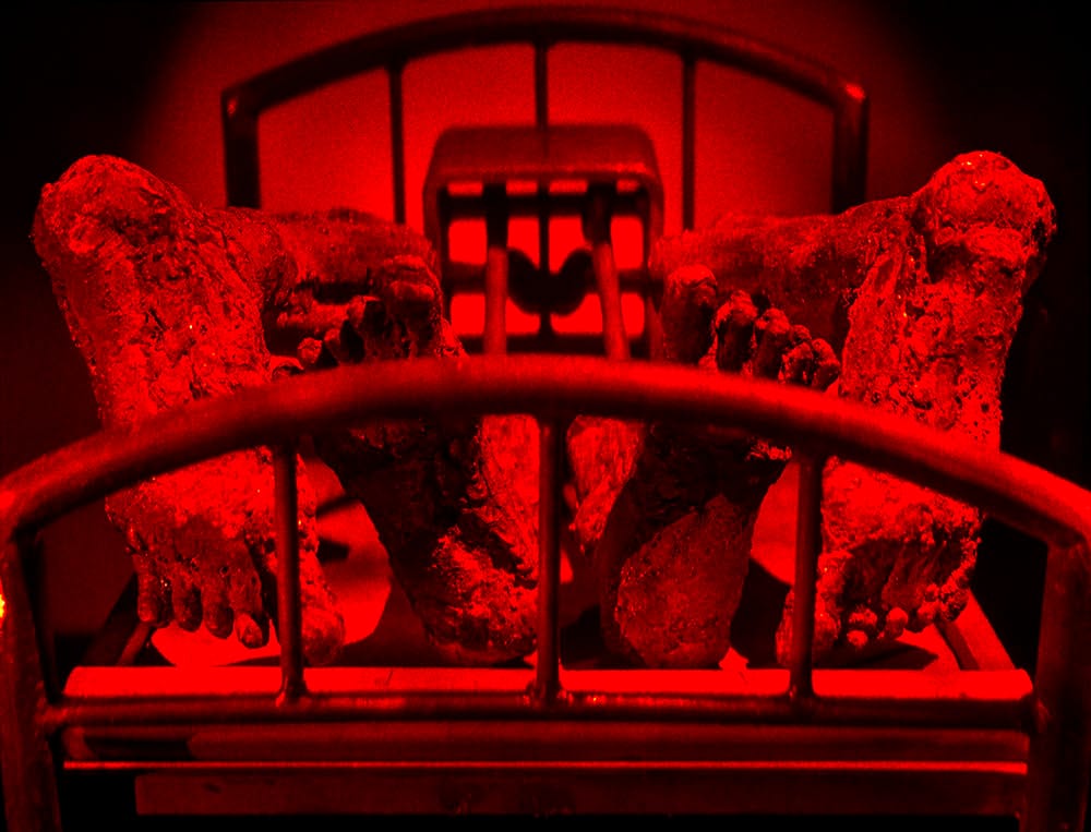 Louise Bourgeois, "Untitled" (detail, 1998–2014), suite of 8 Holograms, each about 11 x 14 in (photo by Matthew Schreiber, © The Easton Foundation/Licensed by VAGA, NY)