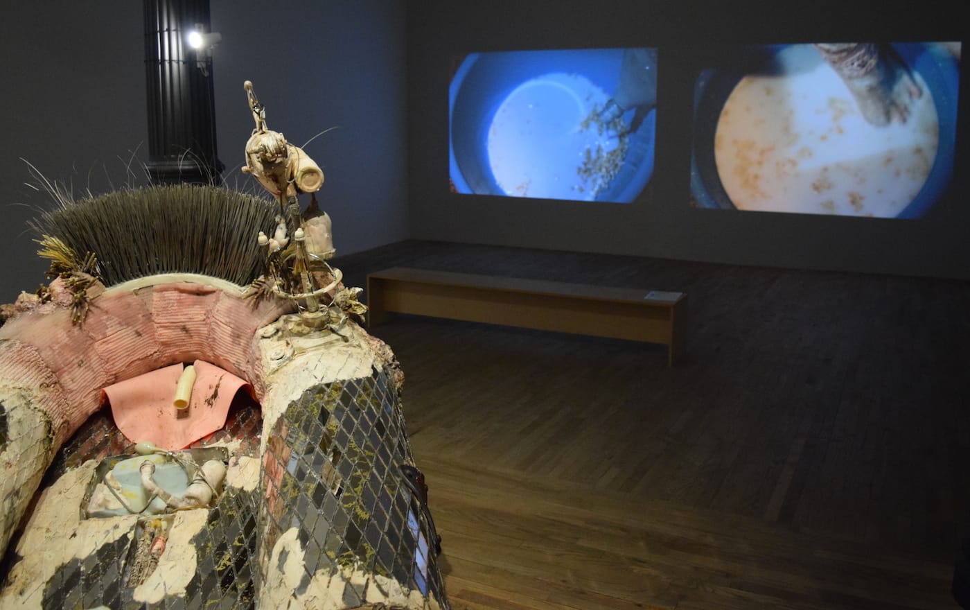 Installation view of Monica Cook: Milk at Postmasters Gallery