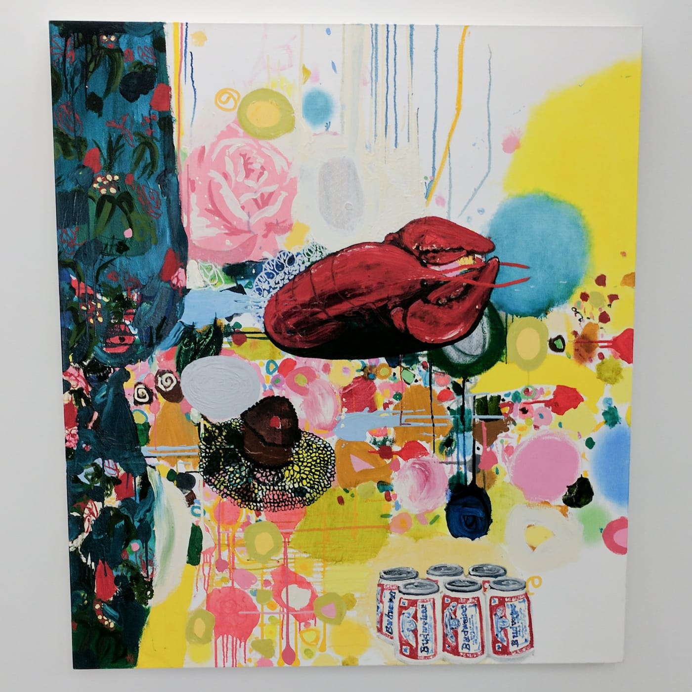 Tracy Miller, "Crushed Rose" (2011), oil on canvas, 54 x 48 in