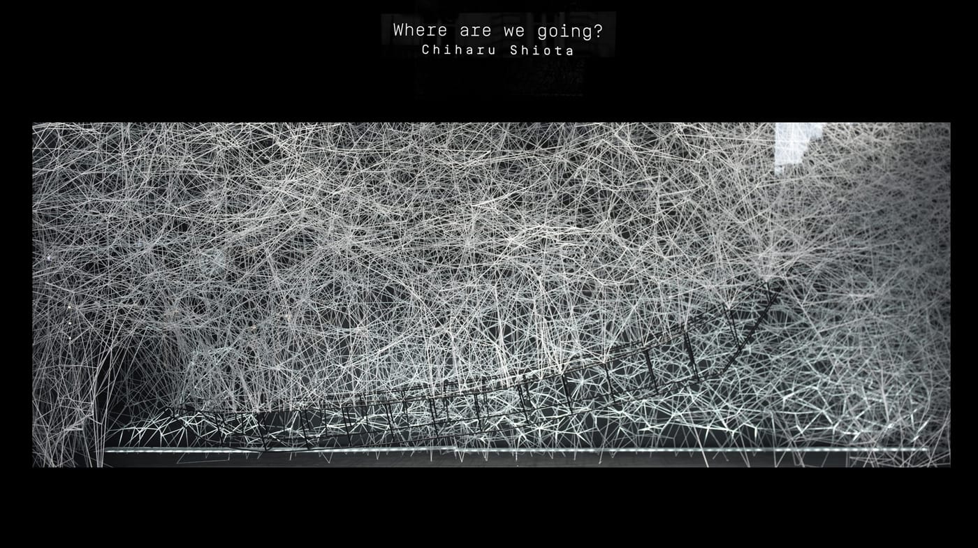 Chiharu Shiota, Where are we going? window installation (photo © Say Who — Romain Mayoussier)