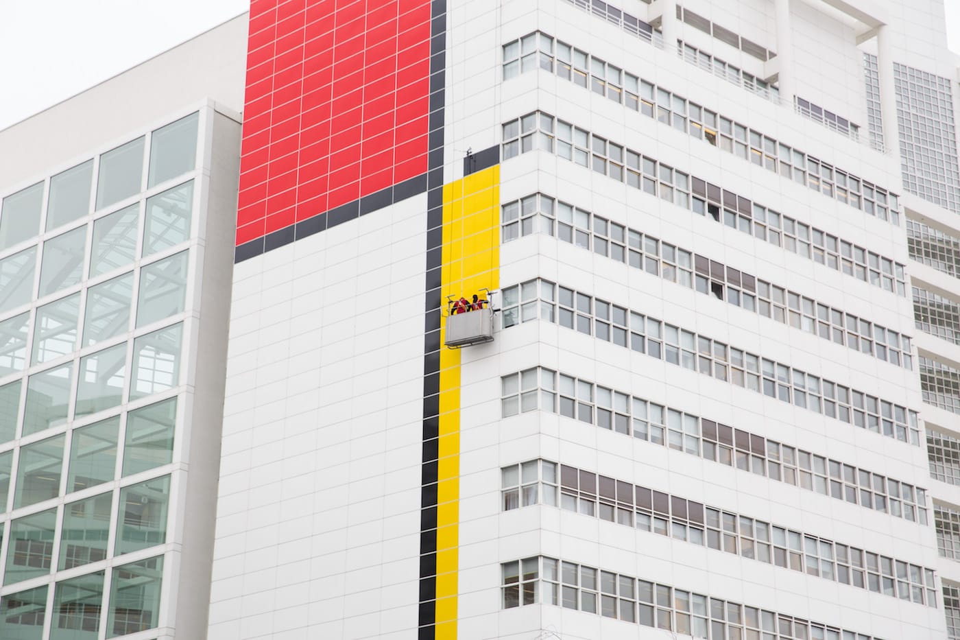 The Hague City Hall in the midst of its Mondrian transformation