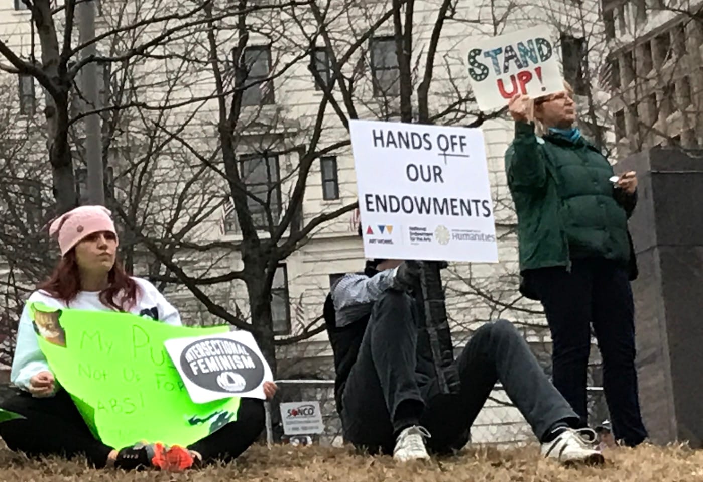 Signs at the Women's March on Washington (photo by Jillian Steinhauer/Hyperallergic)