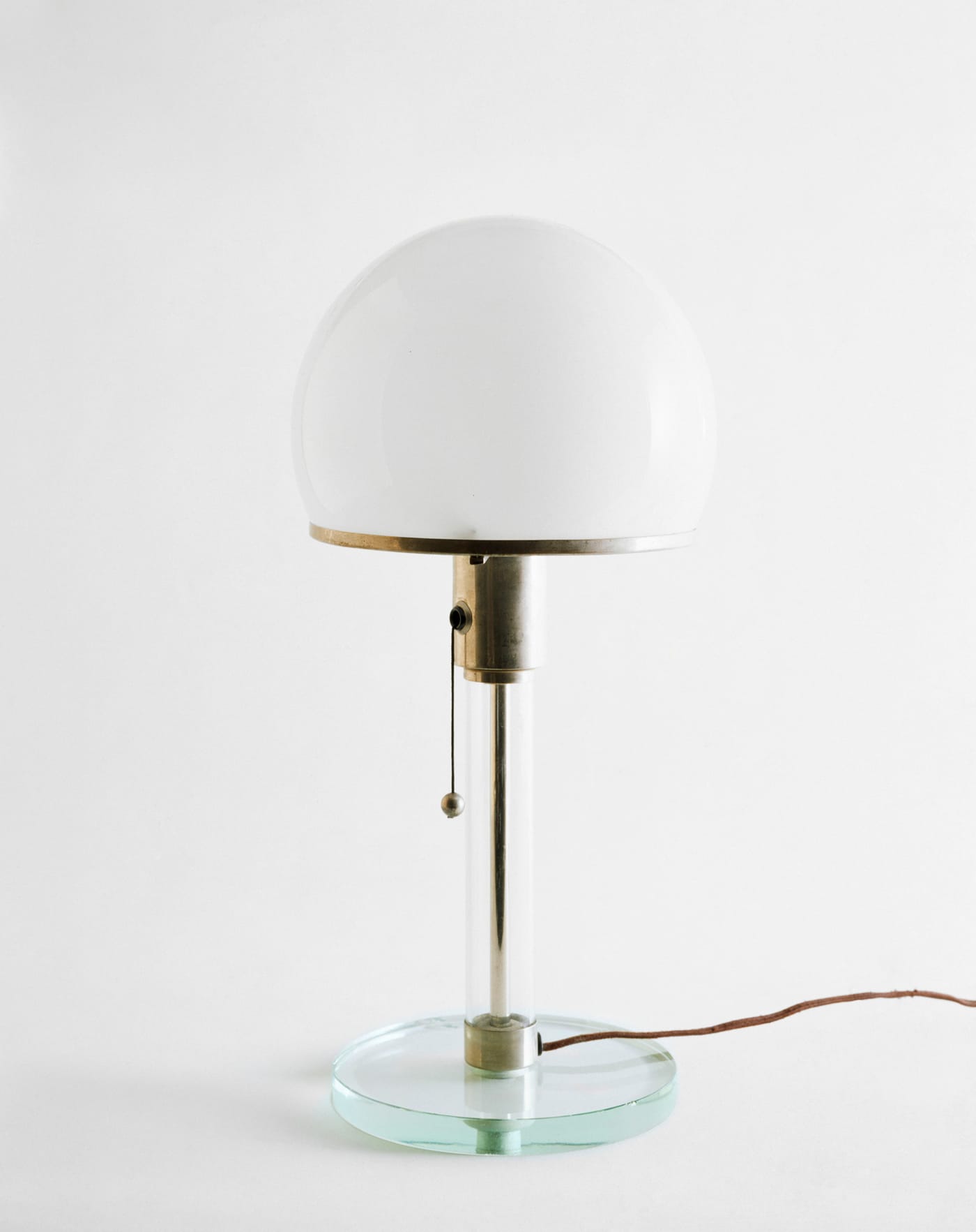 Wilhelm Wagenfeld, “Bauhauslampe” (1923–24), glass and nickel, created in the Bauhaus school’s workshop (photo © Centre Pompidou, MNAM-CCI, Dist. RMN-Grand Palais / Jean-Claude Planchet / A.D.A.G.P. 2016)