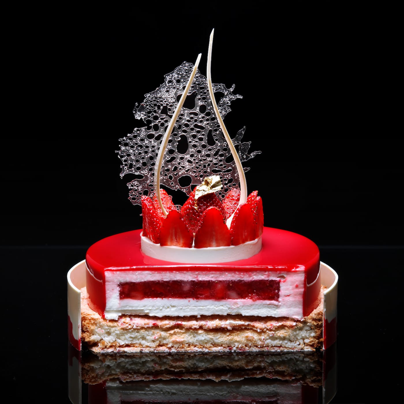 Dinara Kasko's strawberry-coconut cake (all images courtesy of Dinara Kasko)