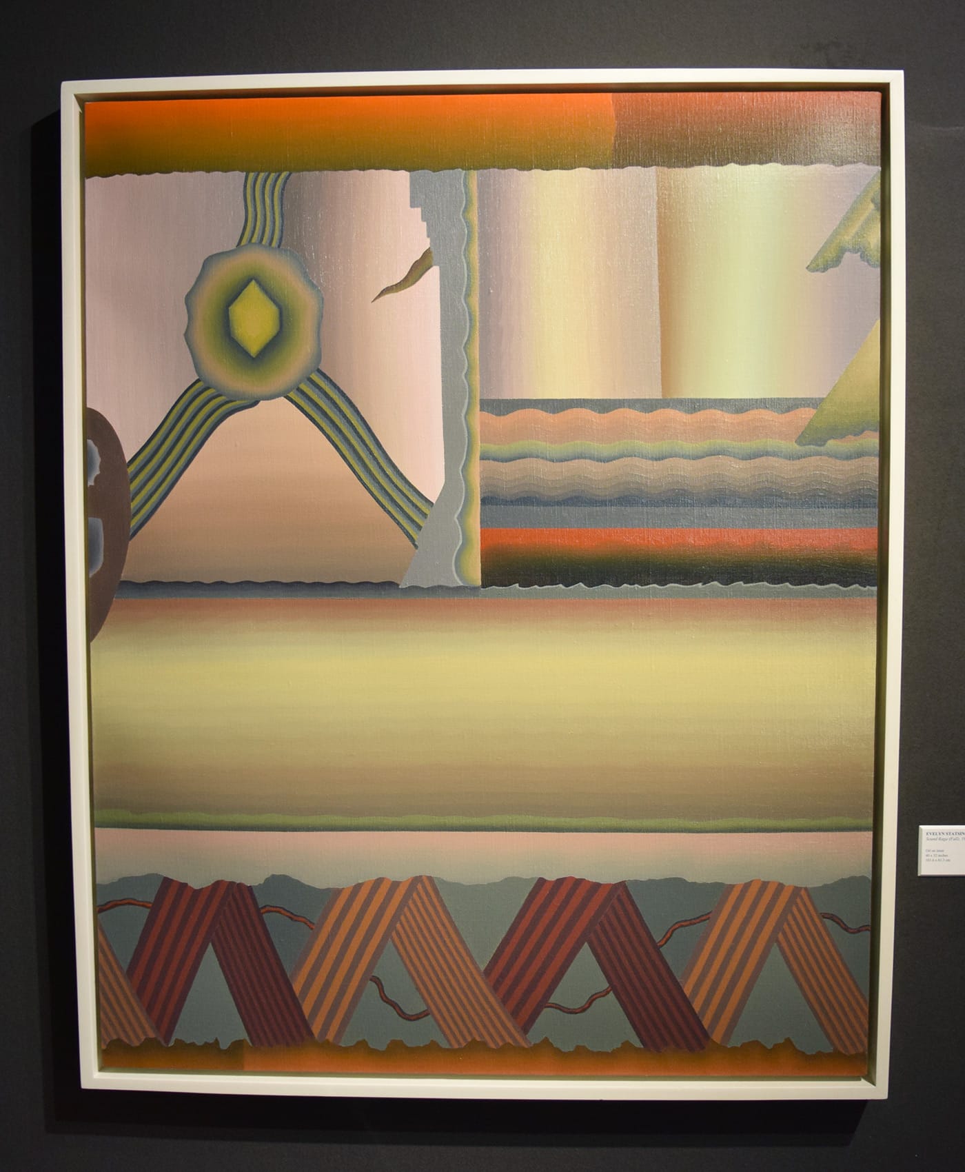 Evelyn Statsinger, "Sound Raga (Fall)" (1977), in the Richard Gray Gallery booth at the 2017 ADAA Art Show