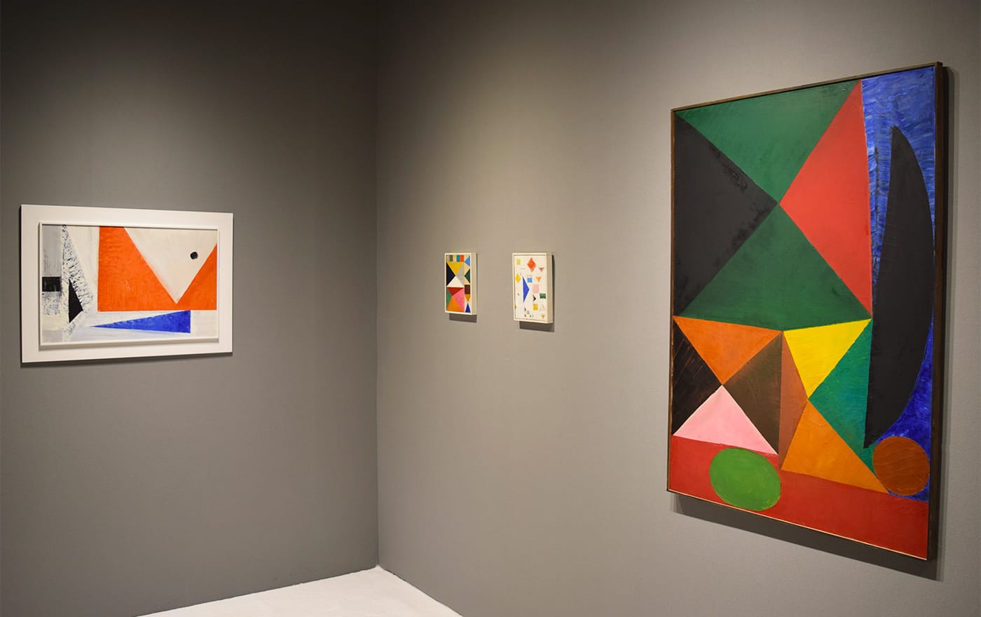 Works by Dorothy Antoinette LaSelle in the Inman Gallery booth at the 2017 ADAA Art Show