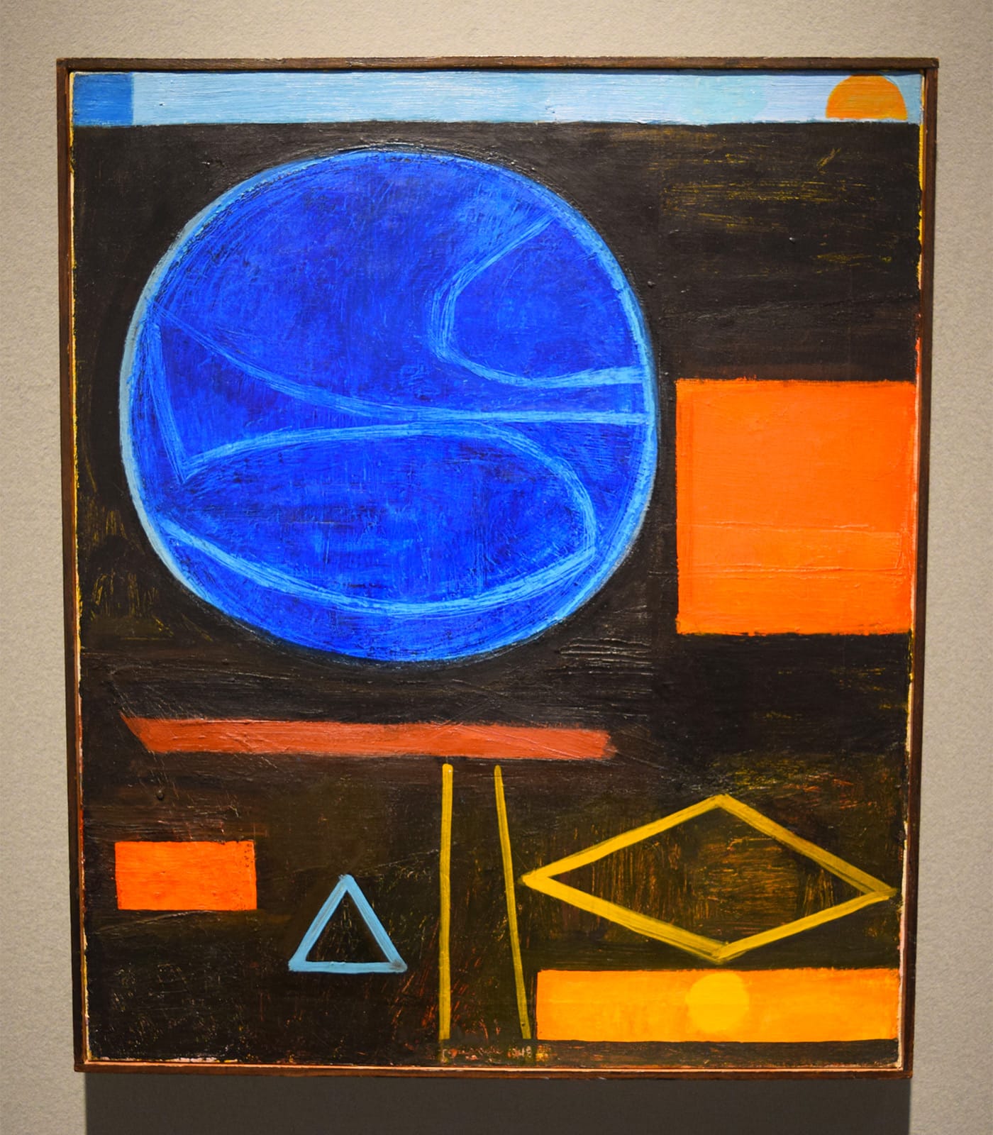 Dorothy Antoinette LaSelle, "Composition 10" (1948), in the Inman Gallery booth at the 2017 ADAA Art Show