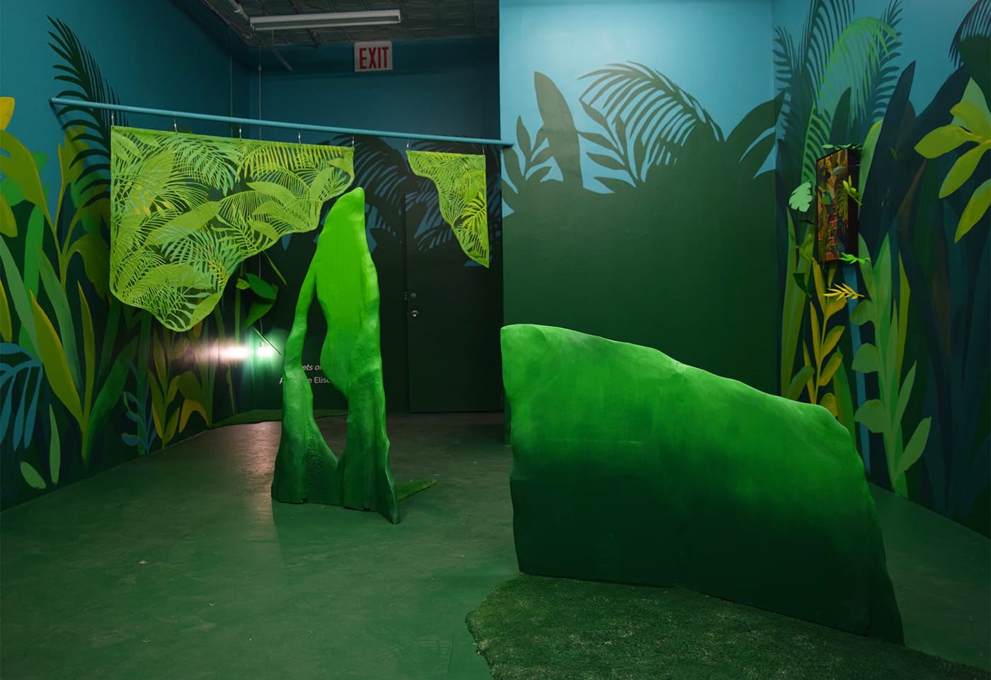 Installation view of Adrienne Elise Tarver's Secrets of Leaves at Victori Mo