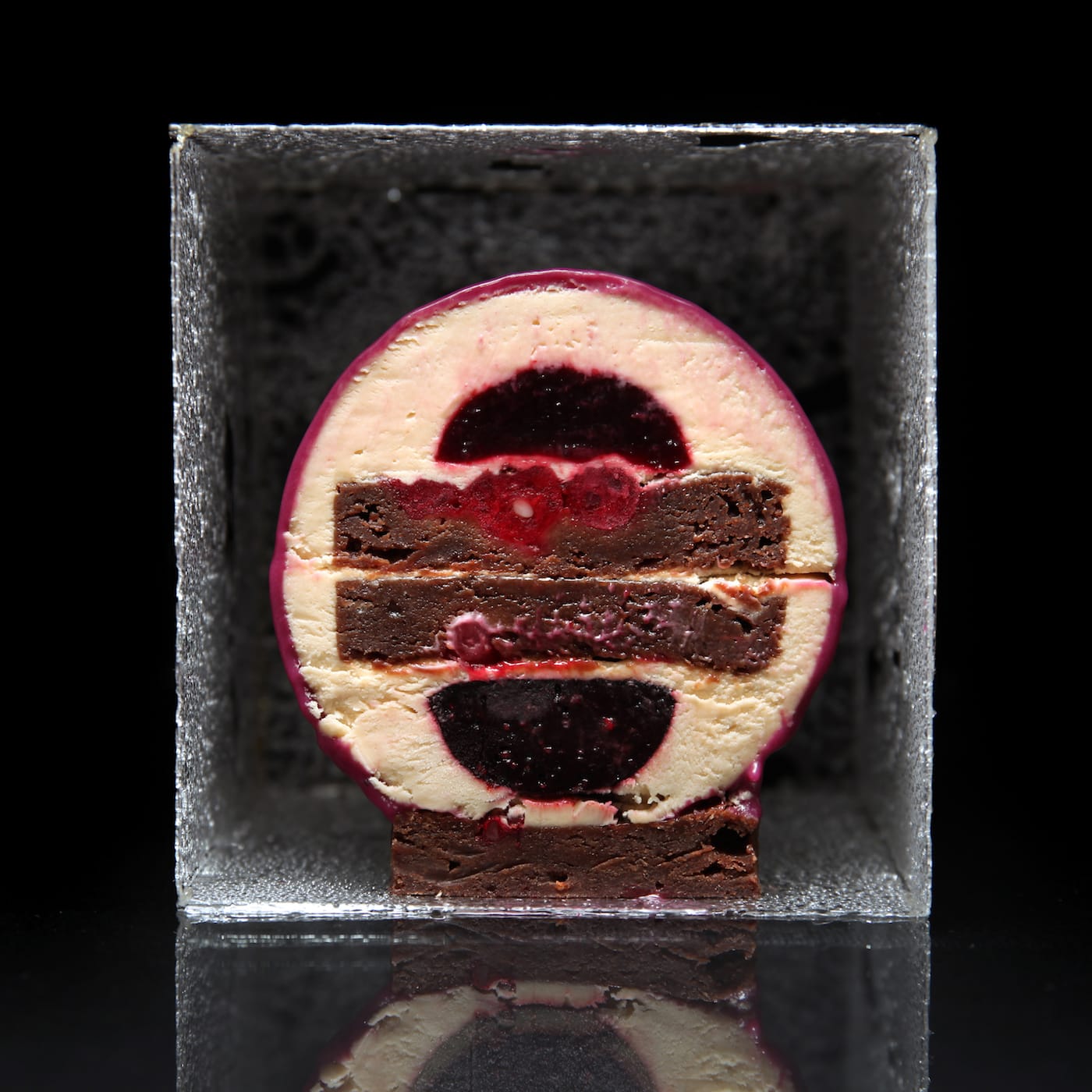 Inside of Ball, cube, triangle composition by Dinara Kasko