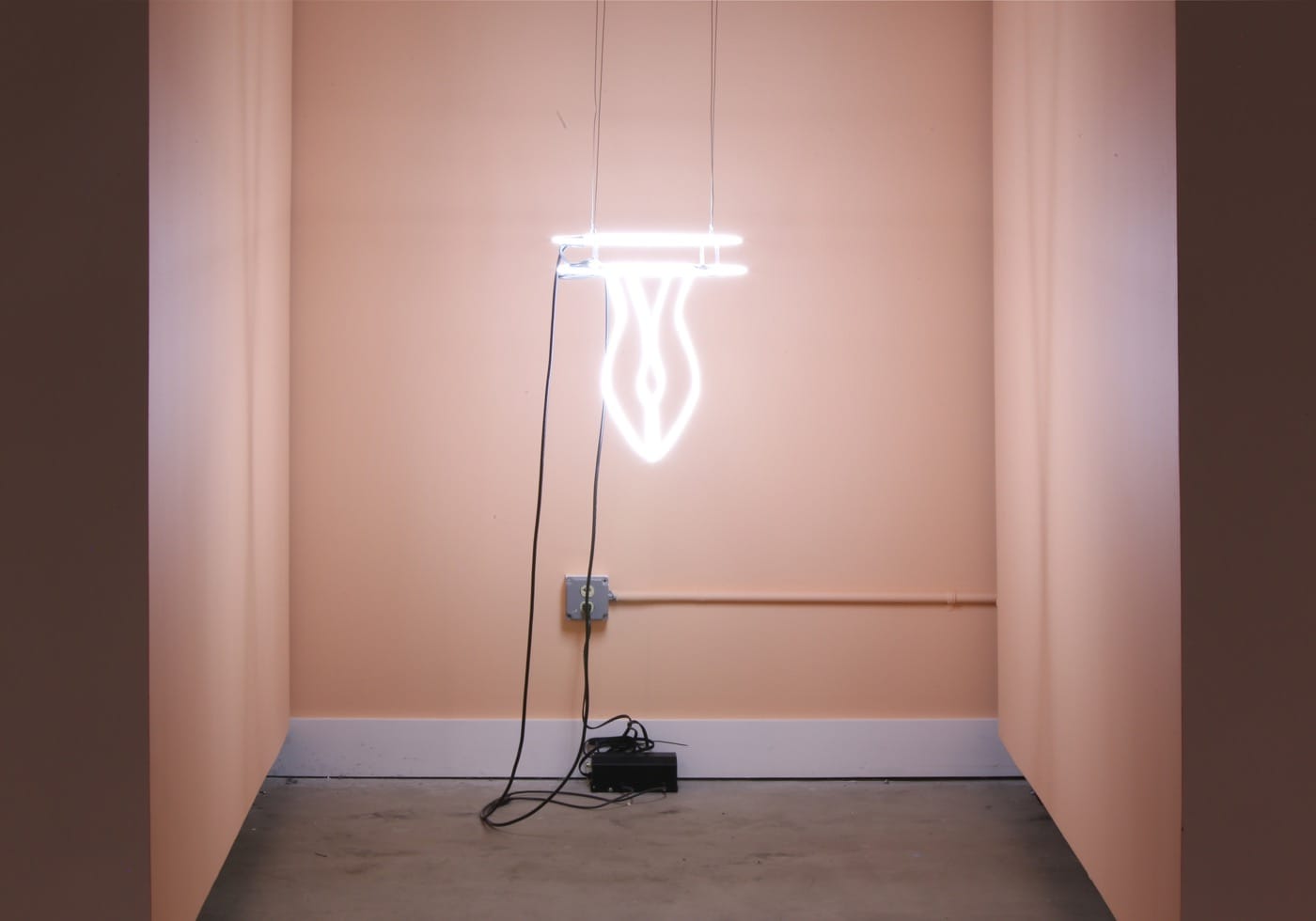 Zoe Buckman, "Neon Chastity" (2015), neon, 18 x 16 x 9 in 