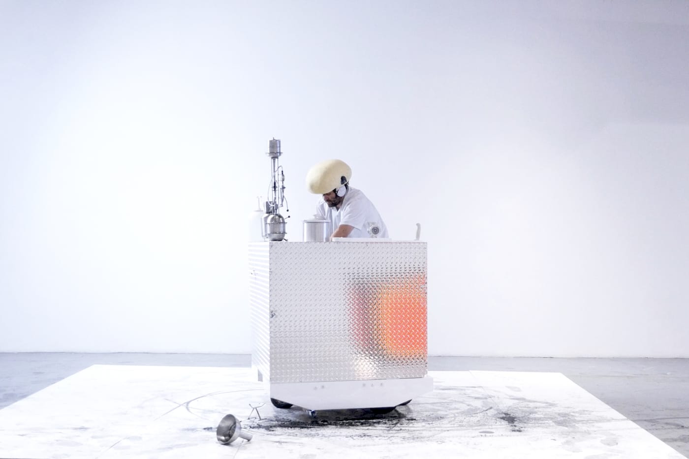 Rotem Tamir and Omri Zin, <em>Larval Acceleration: A Conversation in Chunks</em> (2017), installation view at Locust Projects, Miami