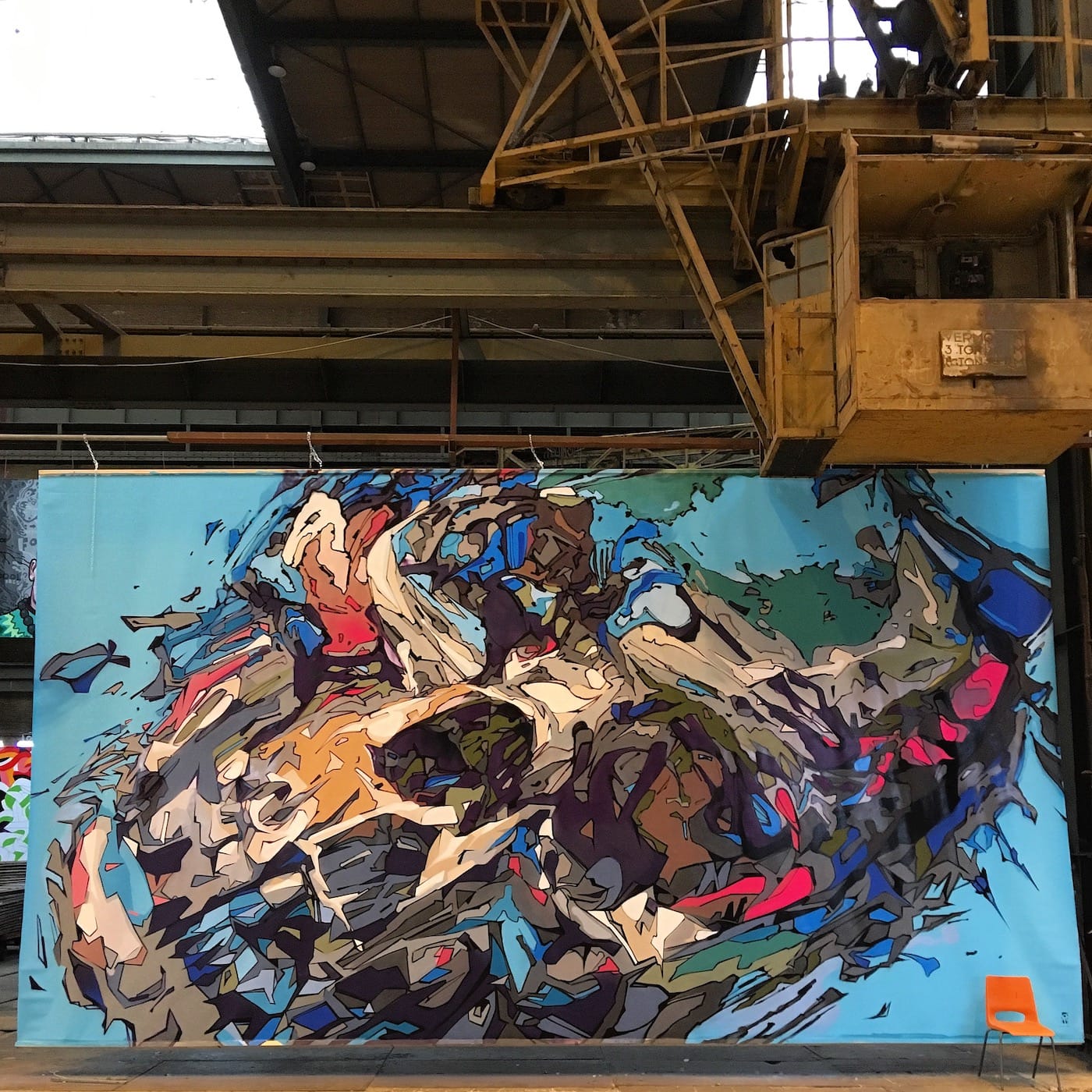 Steve Locatelli mural at Amsterdam's future street art museum (photo by Karin du Maire)