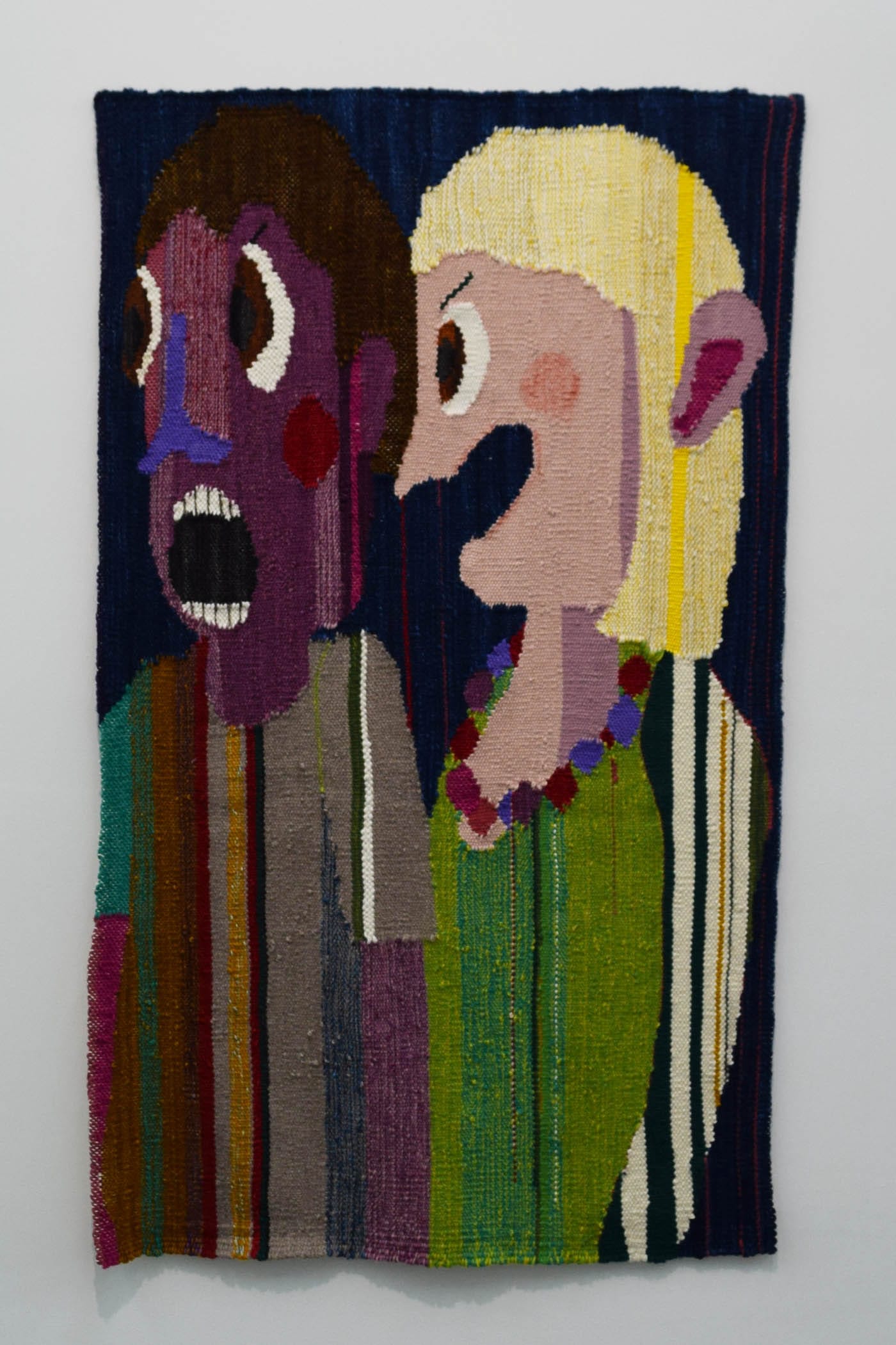 Christina Forrer, "Two" (2017), cotton and wool, 27 x 45 in