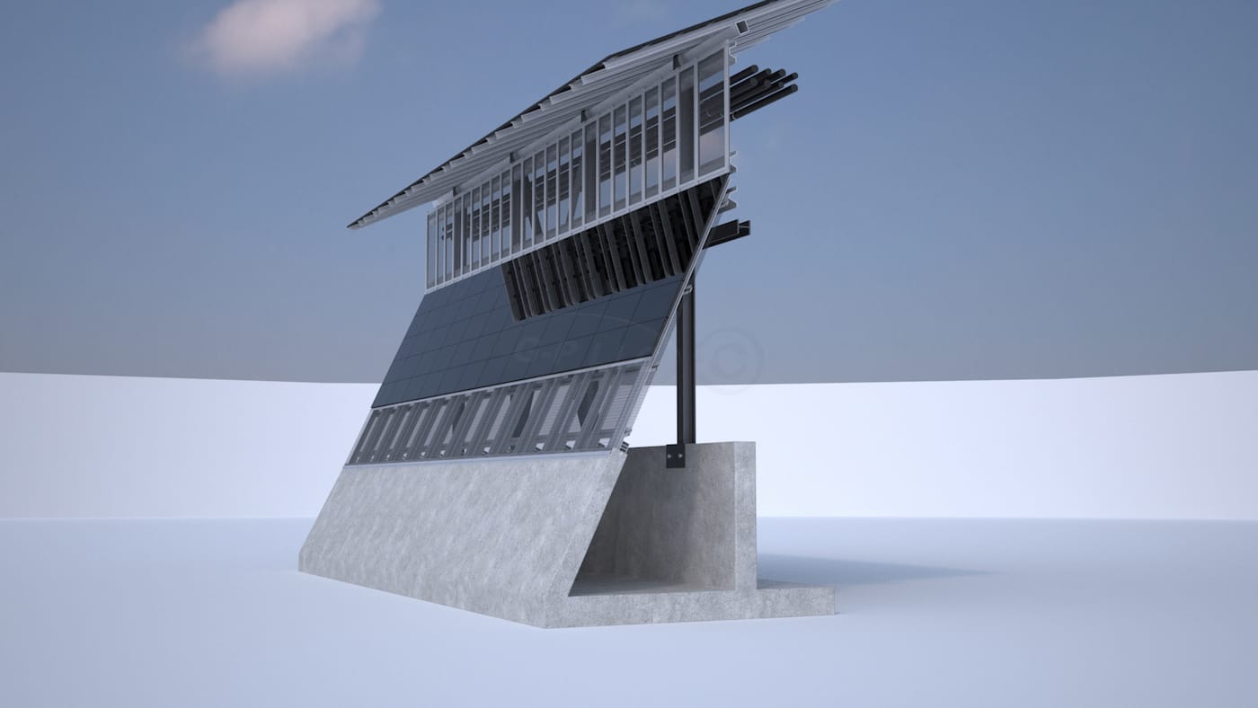 Rendering of one section of the Mexican side of the wall (courtesy Gleason Partners)