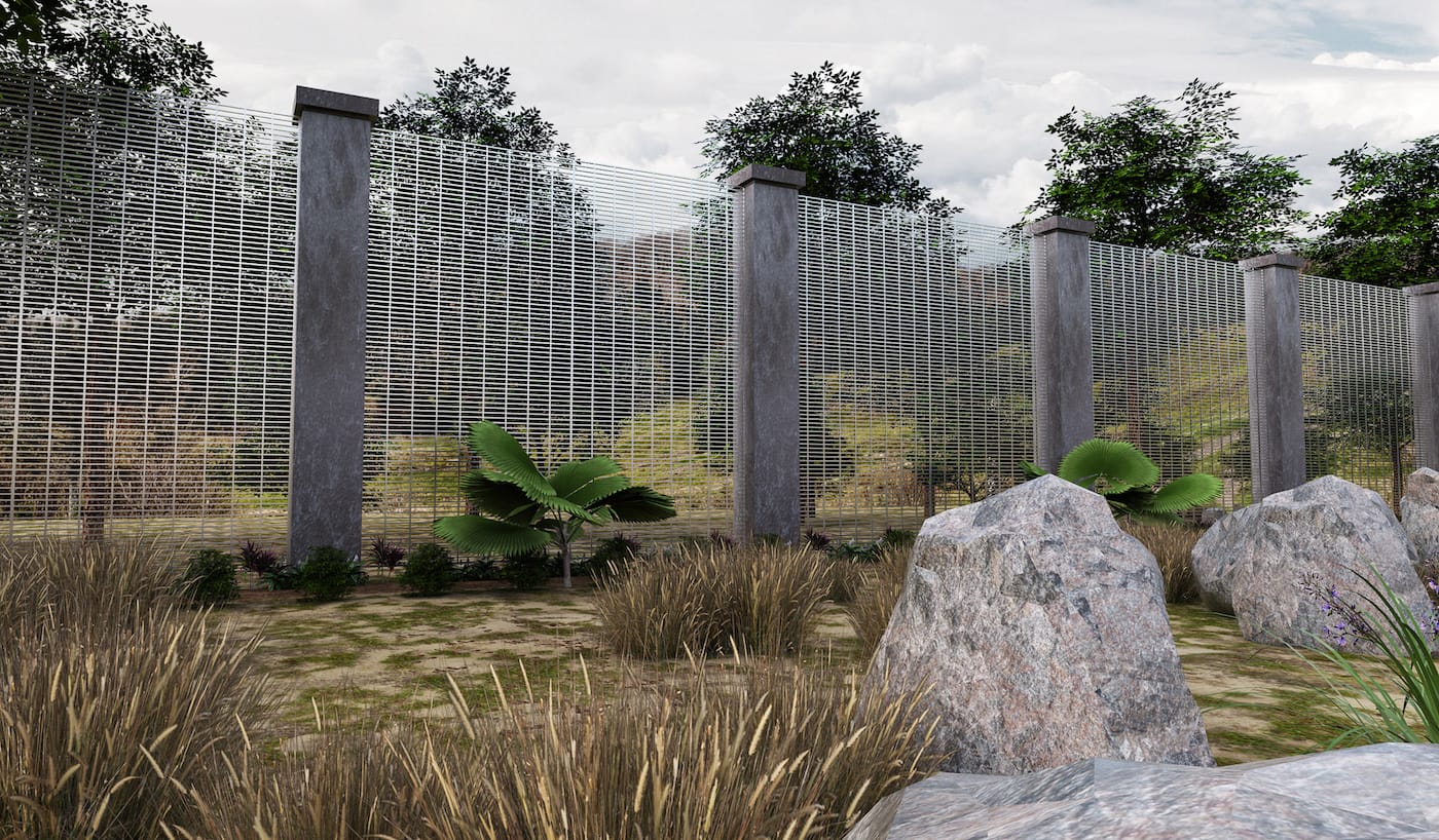 Rendering of Quantum Logistics's border fense (courtesy Quantum Logistics)