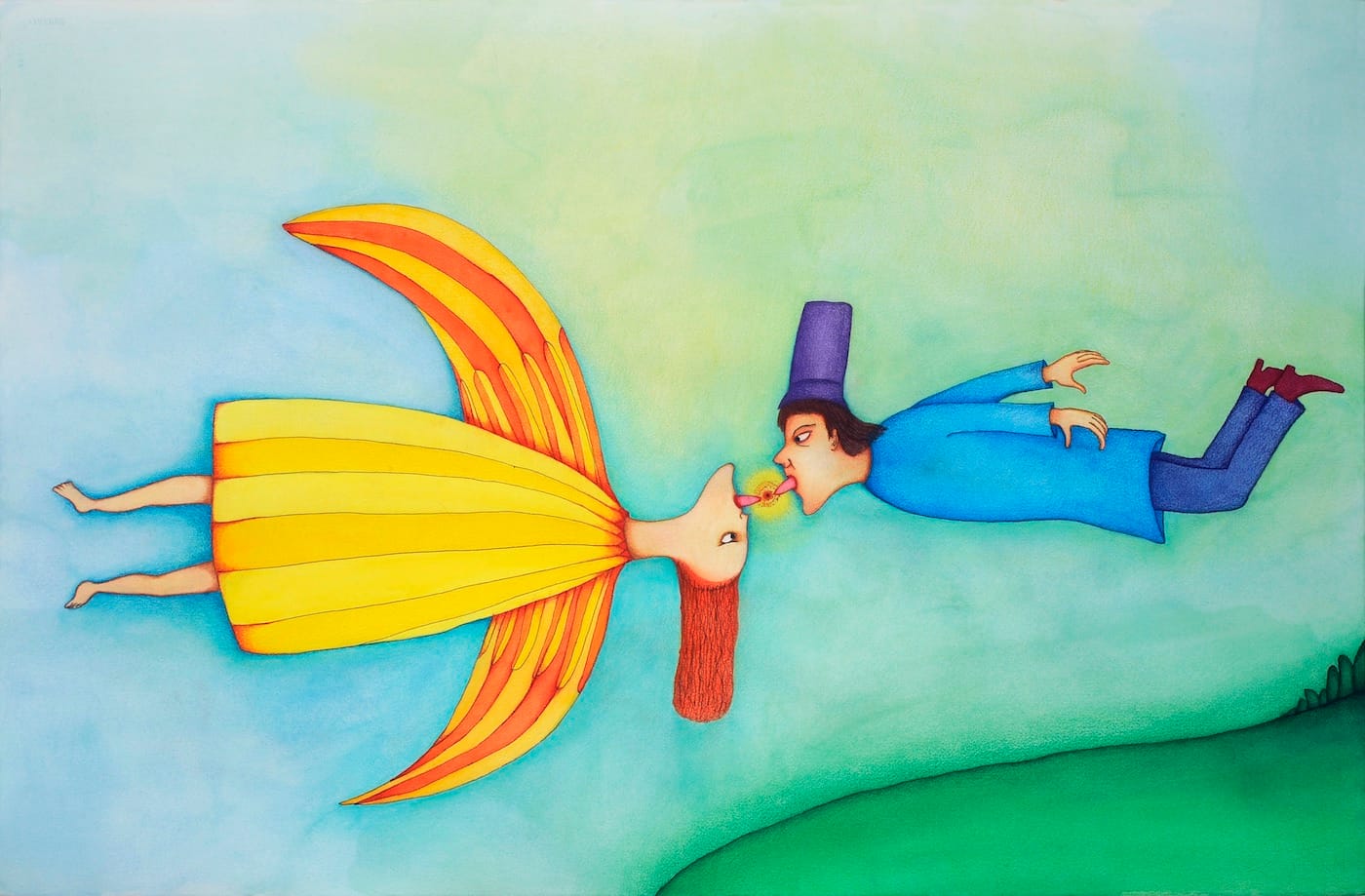 pascALEjandro, "La vérité entre deux langues" (2016), 102 x 65cm (photo by Dennis Bouchard, courtesy of Galerie Azzedine Alaïa)