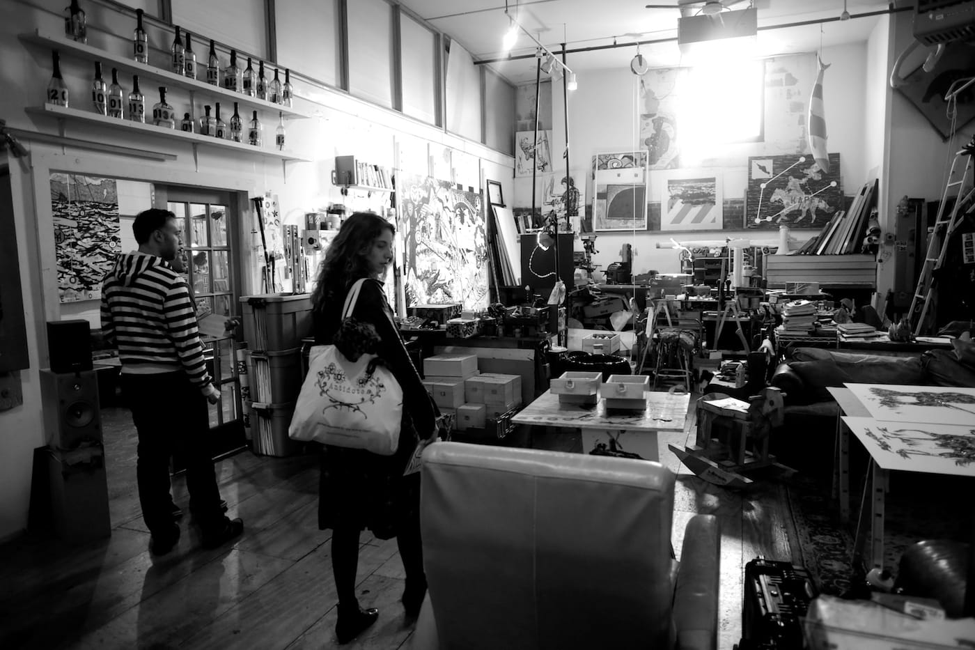 Ryan Metke's Studio during GOS 2016 (photo by Ben Shirai, courtesy Greenpoint Open Studios)