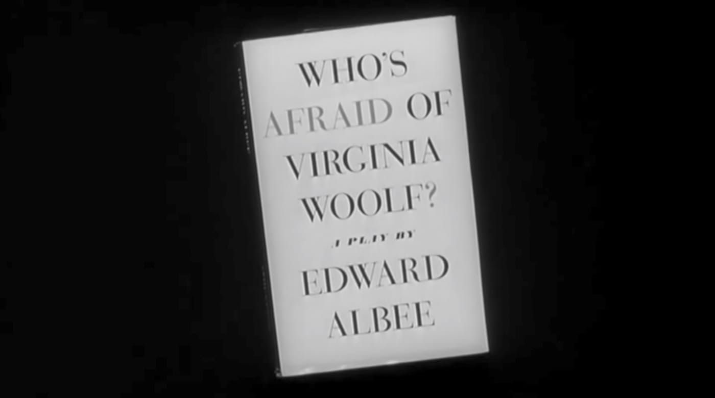Still from <em/>Who's Afraid of Virginia Woolf (1966) trailer (via YouTube)